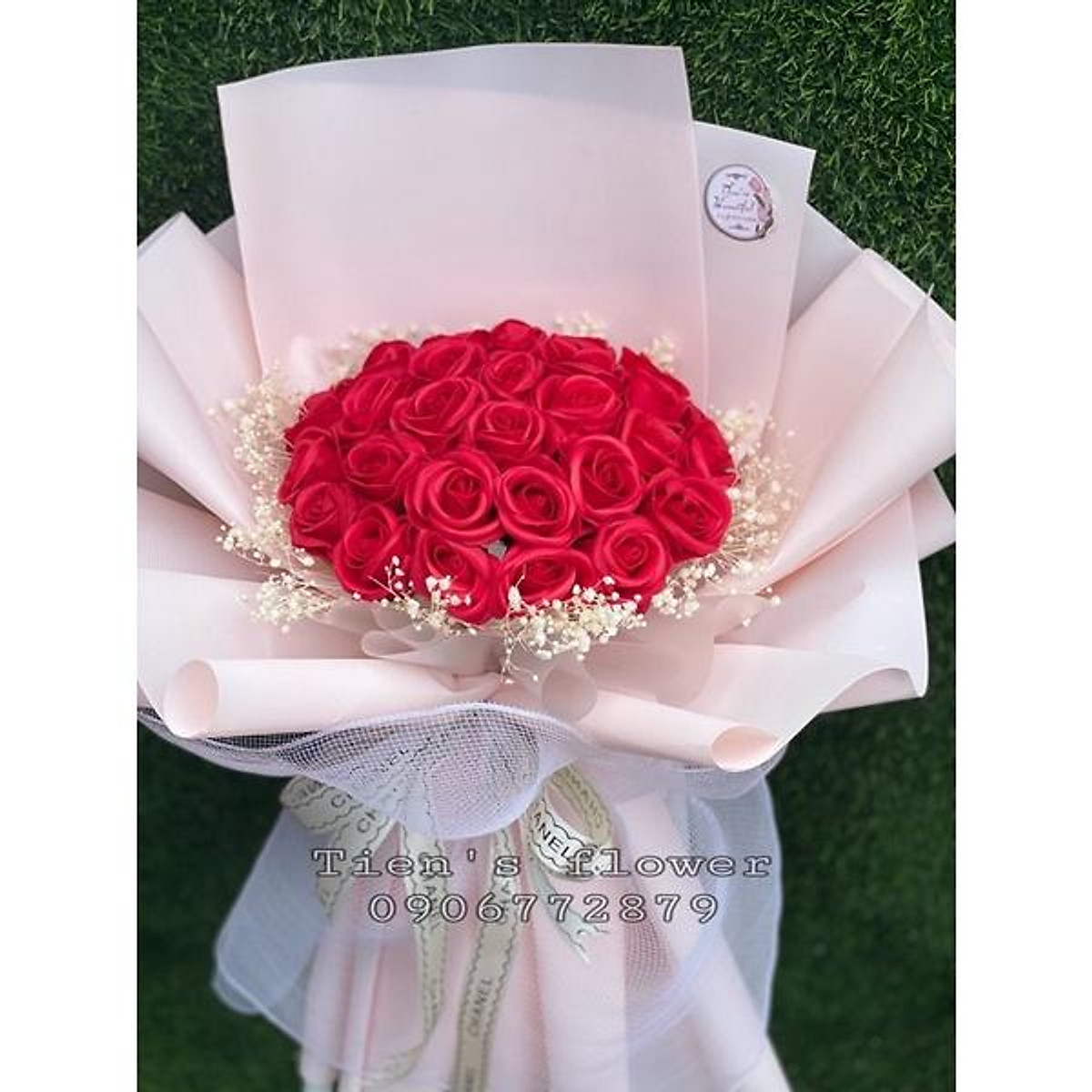 BÓ HOA SÁP TẶNG SINH NHẬT KIỂU DÀI  TONE HỒNG  NGỌC THÂN Gift  Flower