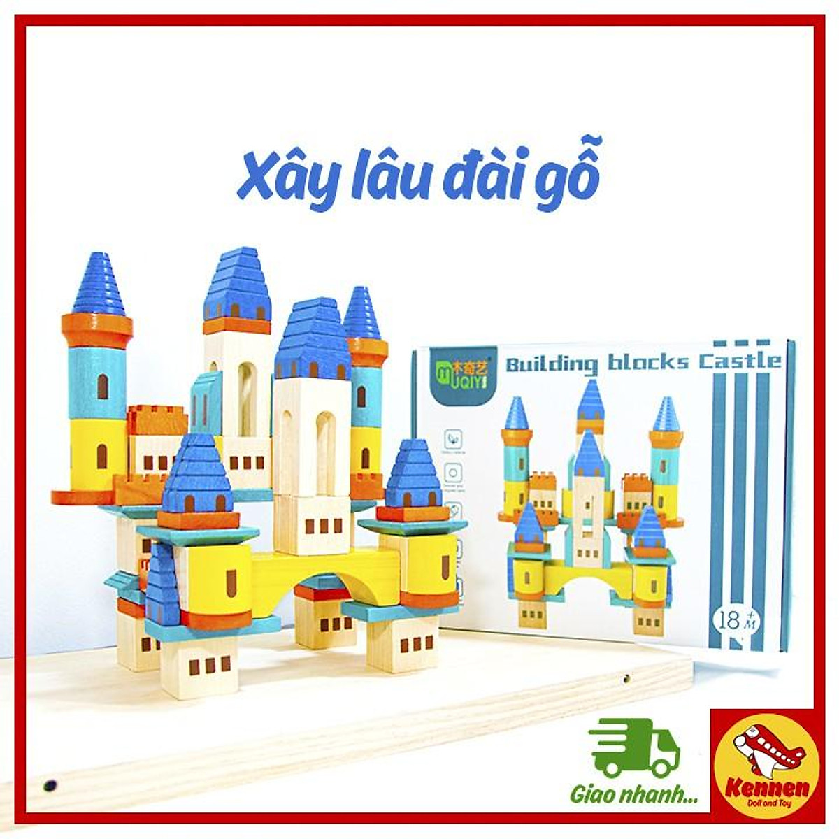 Mô hình lâu đài bằng gỗ lắp ghép