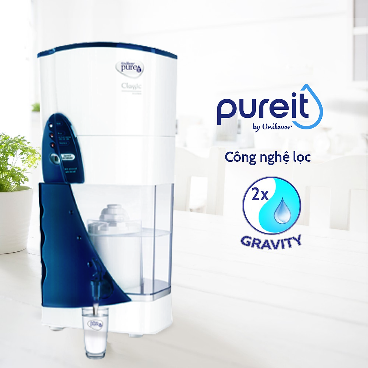Máy Lọc Nước Pureit Classic Không Dùng Điện - Hàng Chính Hãng
