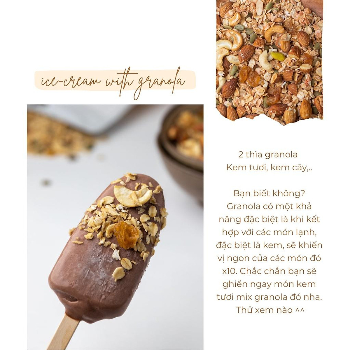 Granola Nướng Chậm 2 Lần DK Harvest - Ngũ Cốc Giảm Cân, Eat clean, Tạp gym - Trọng lượng 250g/500g