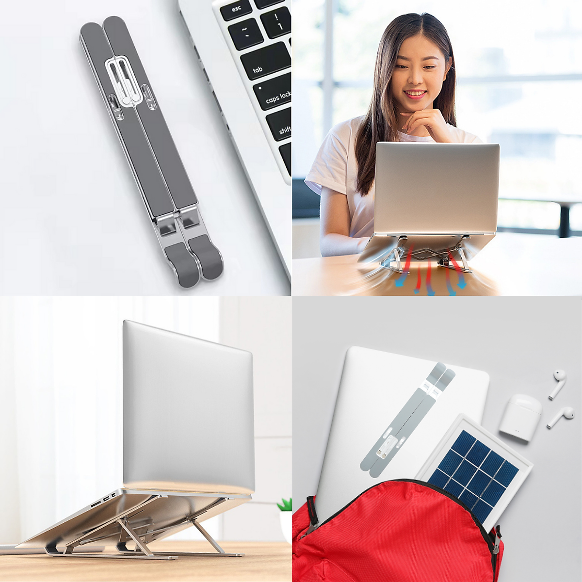 Giá Đỡ Laptop Hợp Kim Nhôm Cao Cấp Dễ Dàng Gấp Gọn, Giúp Tản Nhiệt Laptop, Máy Tính Xách Tay - 07 Nấc Điều Chỉnh Góc Độ. Hàng Chính Hãng Tamayoko