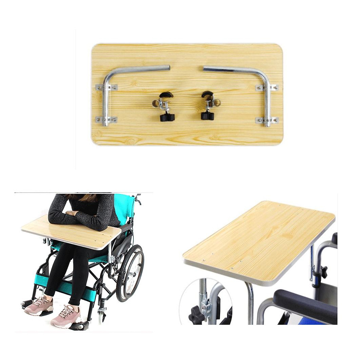 Wood Wheelchair Lap Tray, Wheelchair Table, Wheelchair Tray Desk for