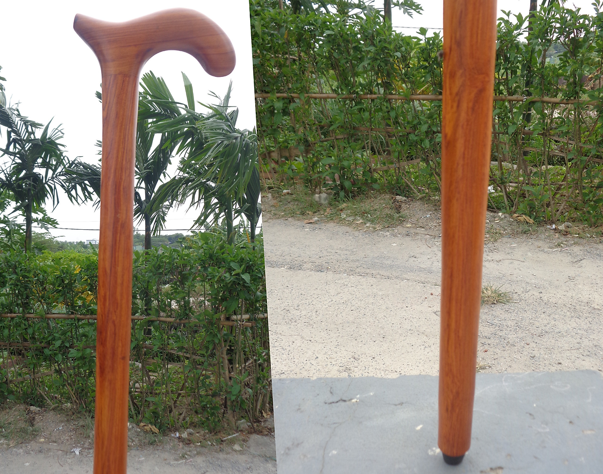 Gậy Gỗ Tay Lượn Cho Người Già