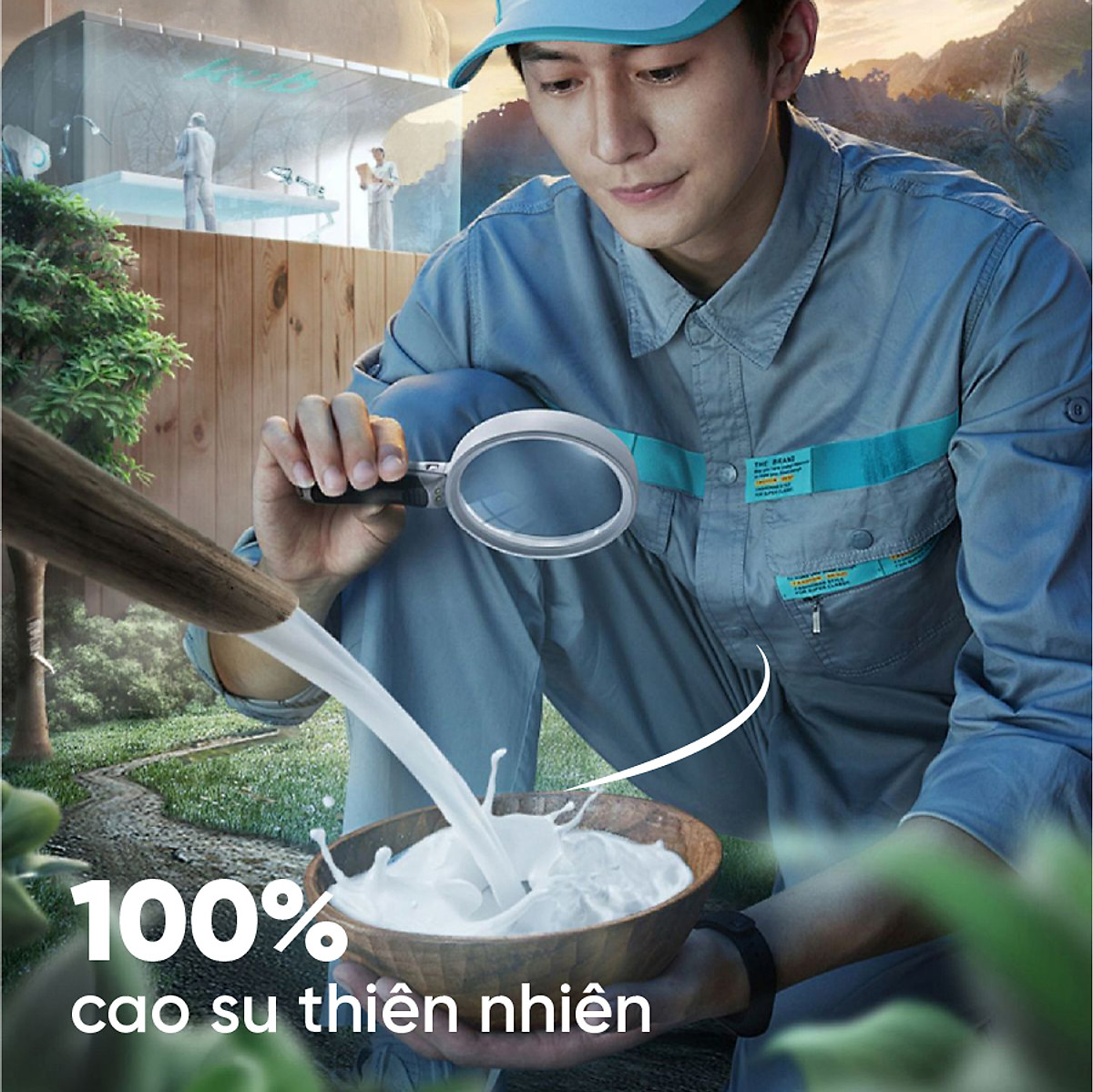 Nệm Cao Su Kim Cương 5Zone Than Hoạt Tính BIOLUX