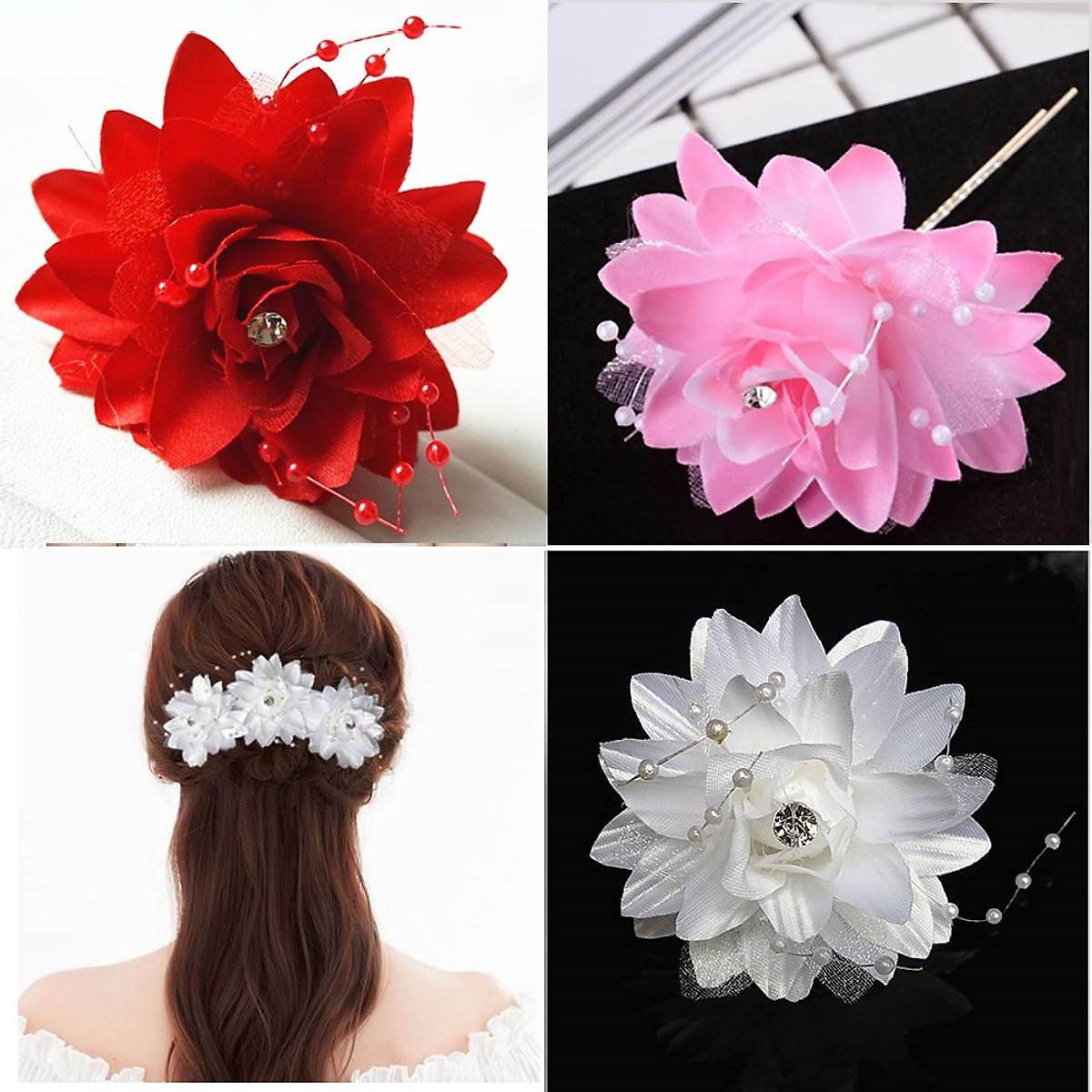 Chia sẻ 16+ cách làm hoa vải cài tóc tuyệt vời nhất 9 Mua Trâm Cài Tóc Hoa Vải Lớn Đính Đá, Chất Liệu Mềm Mại, Tự Nhiên, Màu Sắc Nổi Bật, Phụ Kiện Tạo Điểm Nhấn Phong Cách Khi Tạo Kiểu Phù Hợp Với Trang Phục Khi Chụp Ảnh, Tham Gia Sự Kiện