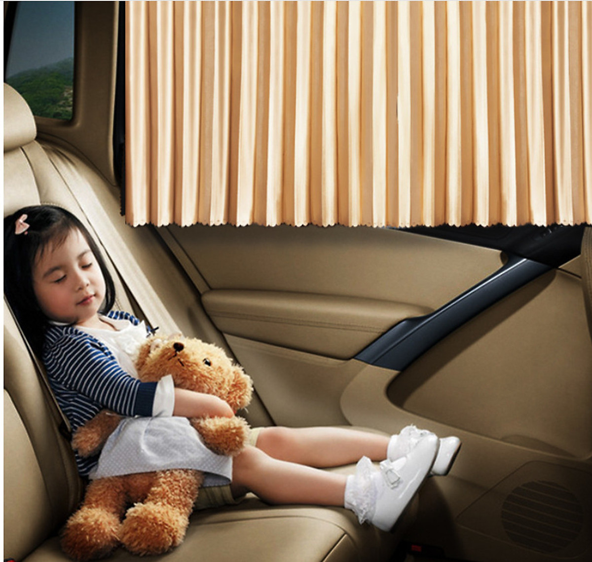 BỘ 4 RÈM VẢI CHE NẮNG CÁNH CỬA THÔNG MINH TRÊN XE HƠI TẶNG KÈM THẺ ĐỖ XE