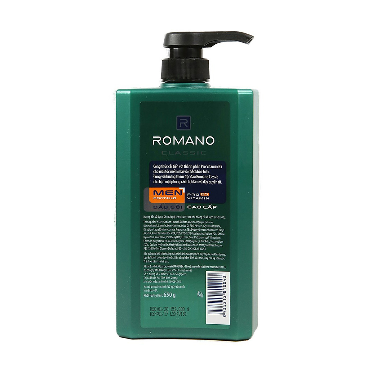 Dầu Gội Romano Deluxe Classic (650g)