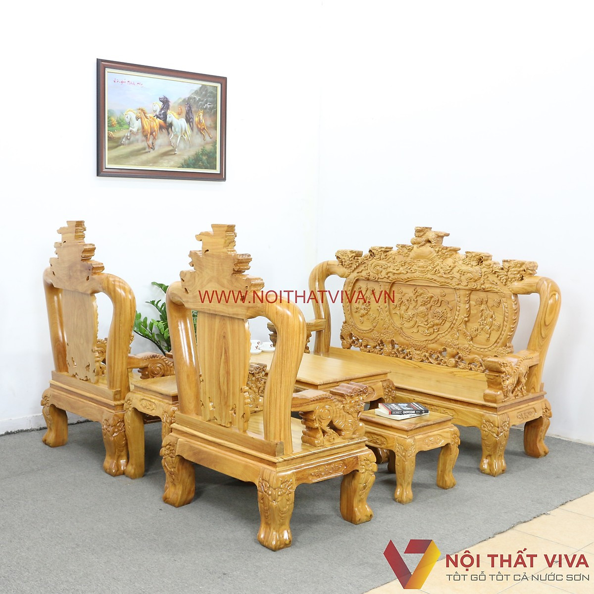 Bộ Bàn Ghế Sa Lông Gỗ Gõ Đỏ Tay 12 Chạm Nghê 6 Món Cao Cấp Bộ Bàn Ghế Sa Lông Gỗ Gõ Đỏ Tay 12 Chạm Nghê 6 Món Cao Cấp