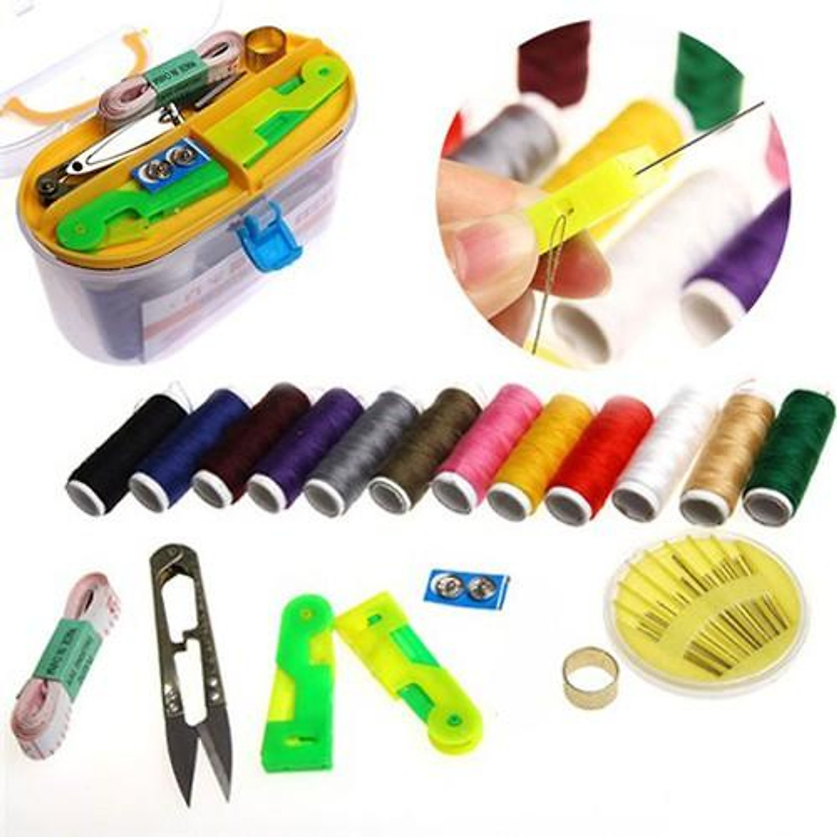 Sỉ 10 hộp kim chỉ đa năng nhiều món
