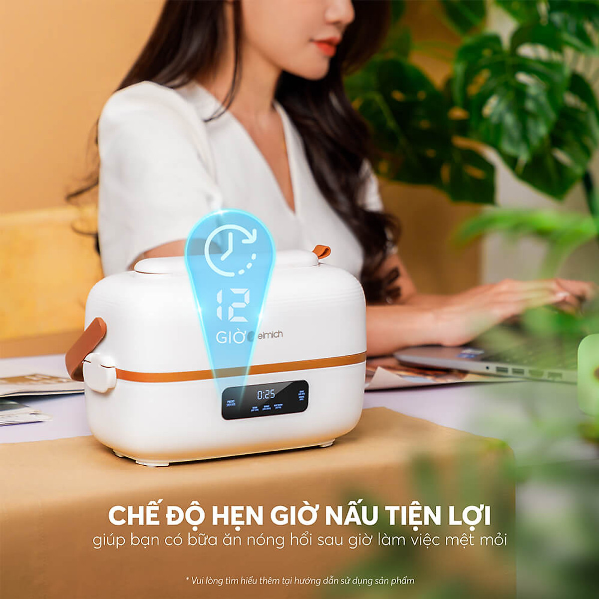 Hộp cơm cắm điện Elmich 1.2L ELE-8514 - Hàng chính hãng