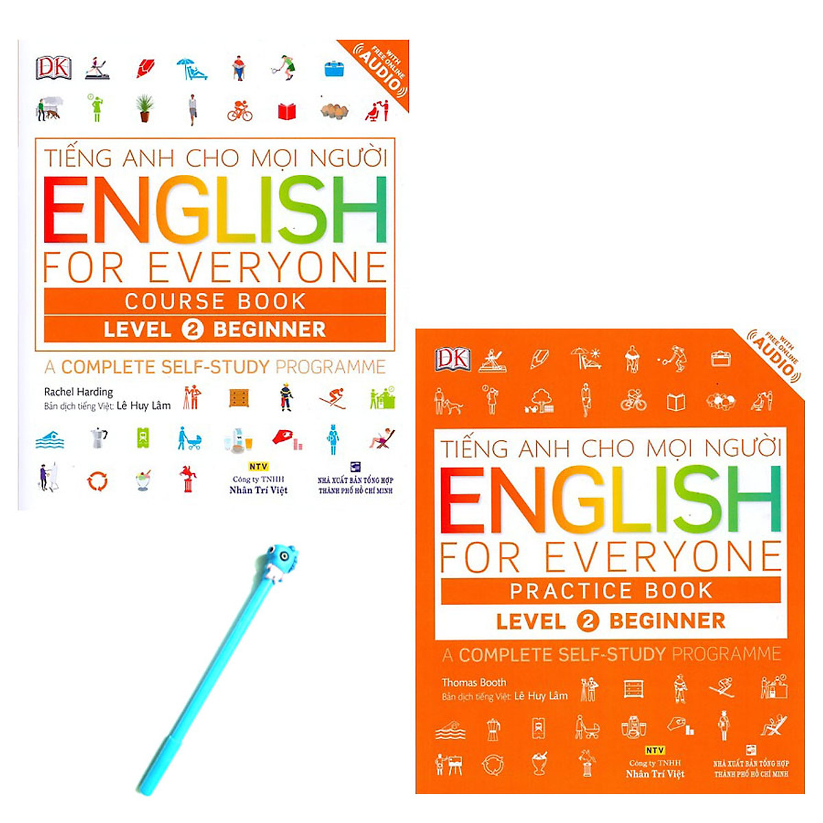 Combo Tiếng Anh Cho Mọi Người Level 2 Beginner: English For Everyone Practice Book và English For Everyone Course Book ( Tặng Kèm Bút )