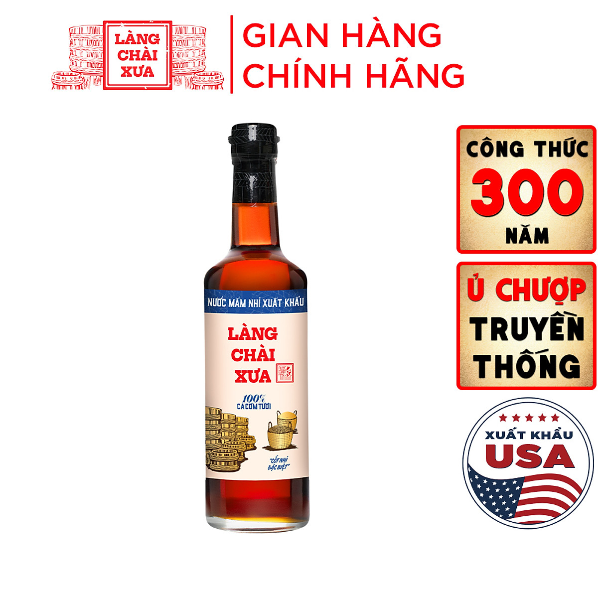 Đặc Sản Phan Thiết - Nước Mắm Nhỉ Làng Chài Xưa Xuất Khẩu Nhãn Xanh Chai Thủy Tinh 500Ml Cốt Nhỉ Đặc Biệt Vị Dịu Nhẹ Gu Việt Kiều Giới Trẻ Thành Thị