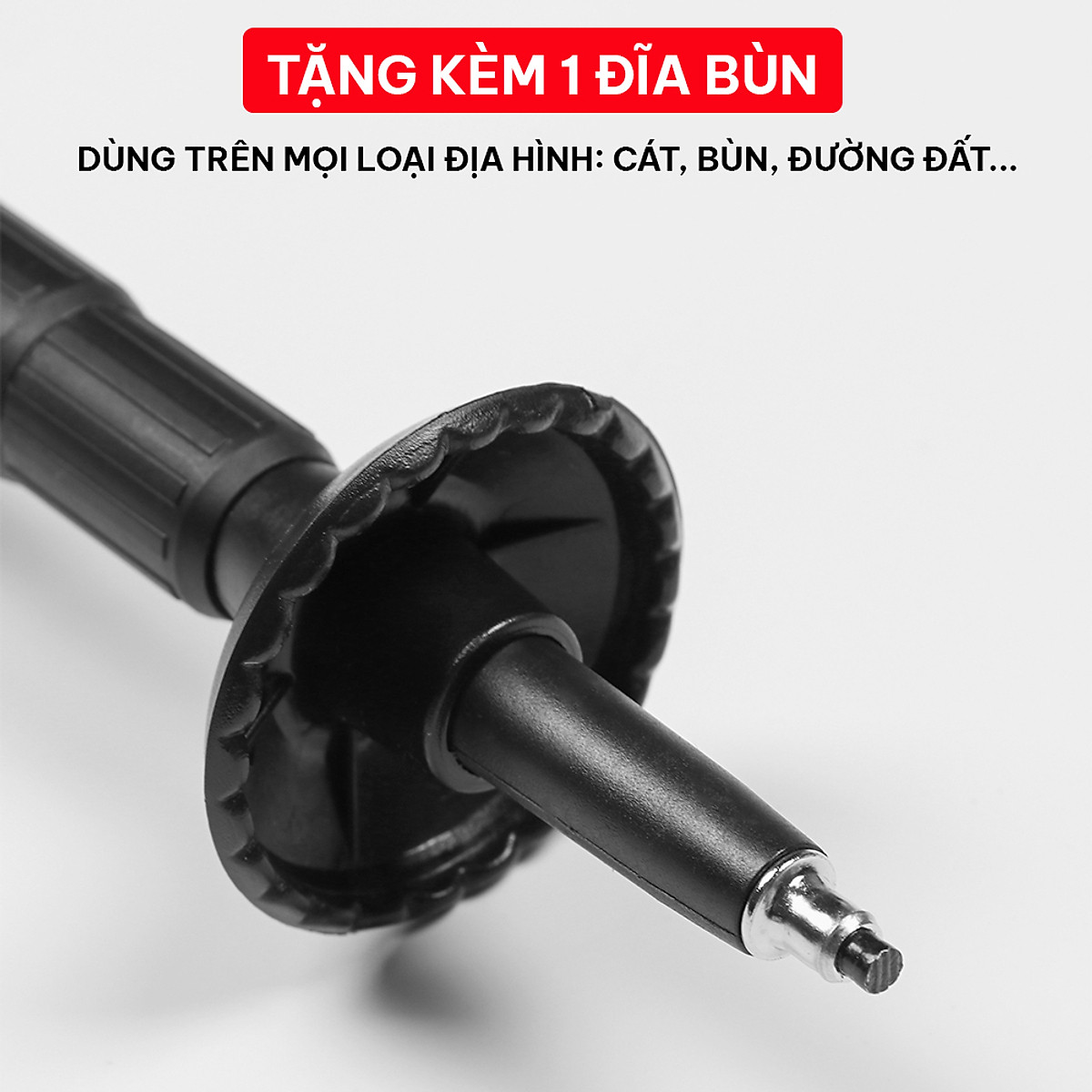 Gậy leo núi, gậy trekking GoodFit chính hãng gấp khúc dùng du lịch, phượt, dã ngoại GF03E