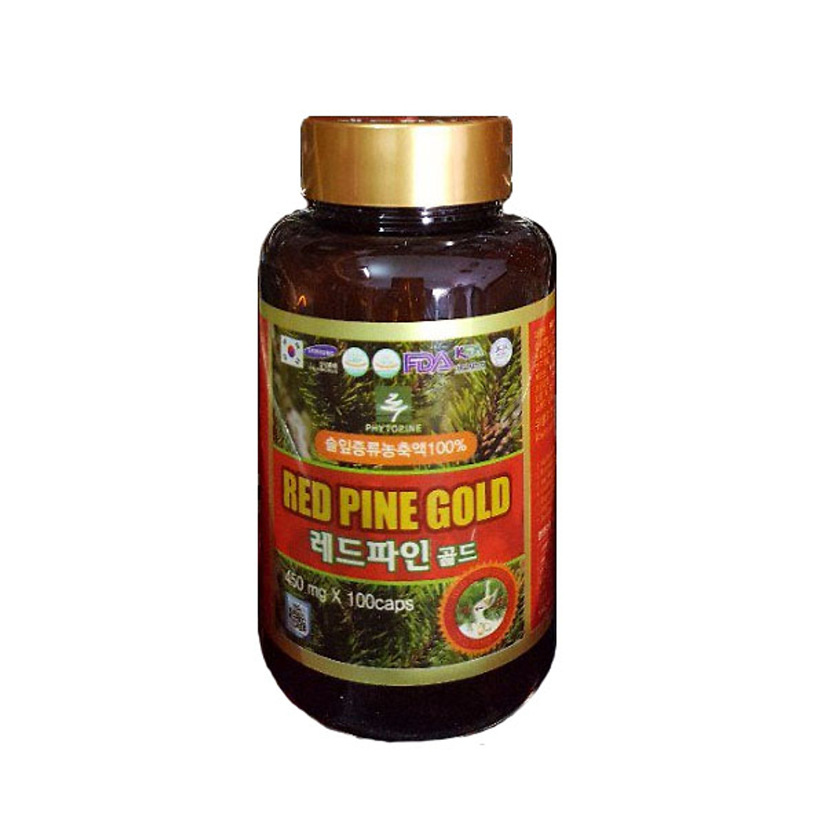Thực phẩm Viên uống tinh dầu thông đỏ Red Pine Gold 450mg hộp 100 viên Dành cho người lớn