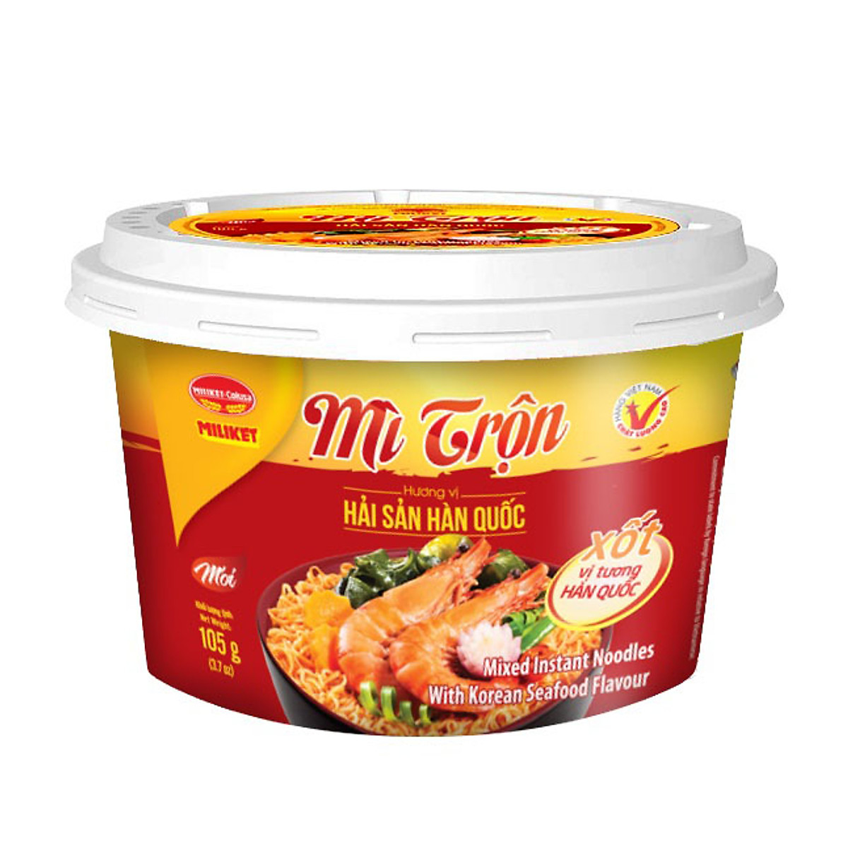 Thùng 12 Tô Mì Trộn Hải Sản Hàn Quốc Miliket 105g