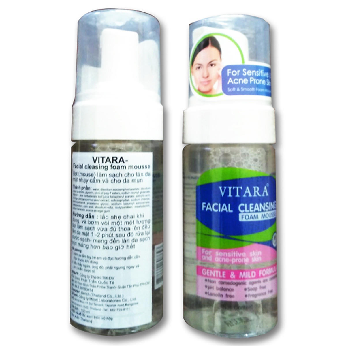 vitara facial cleansing foam mousse