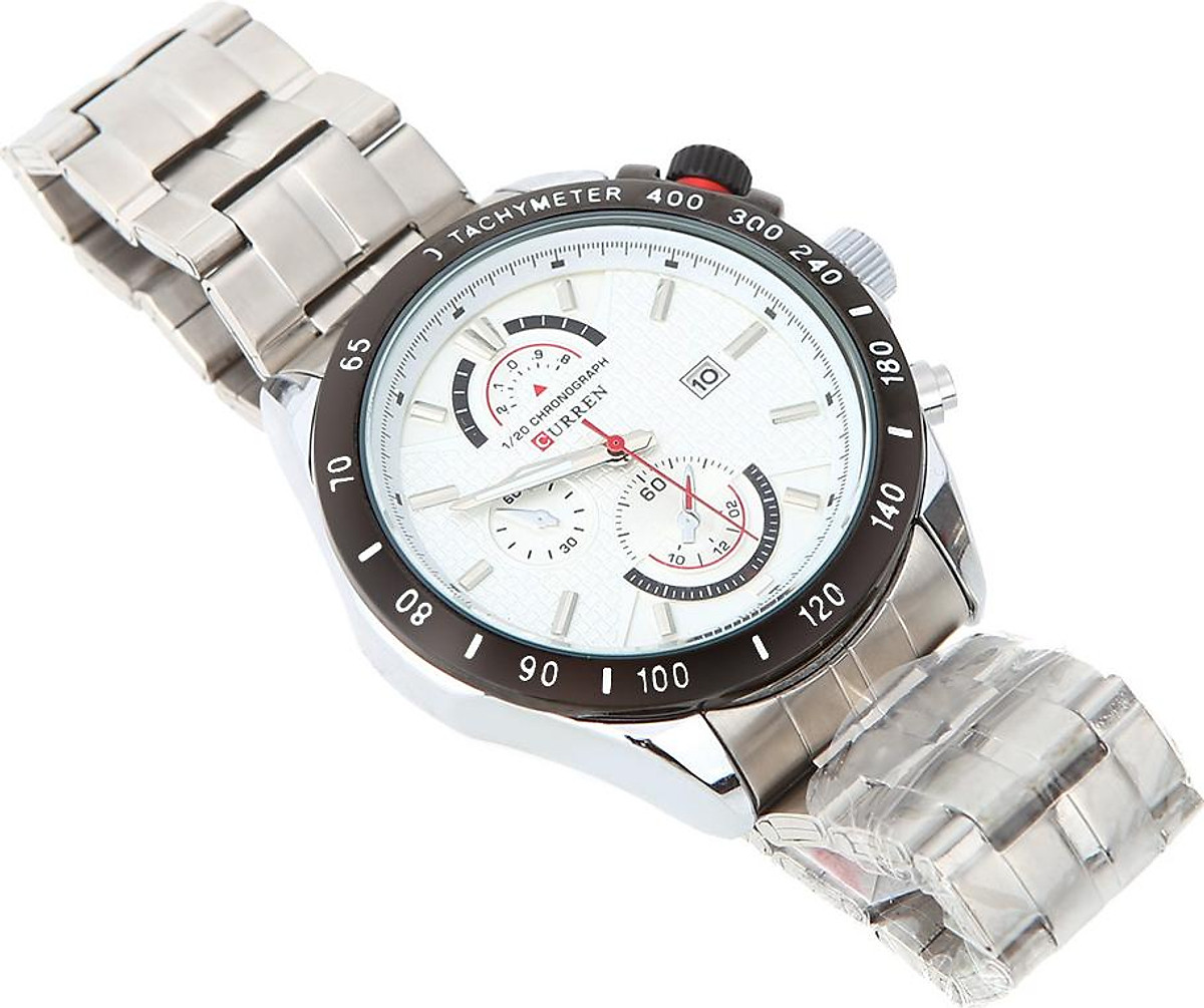 Mua CURREN 8148 Fashion Business Men Wristwatch Water resistant Stainless Steel Analog Quartz Calendar Date Watch Tiki