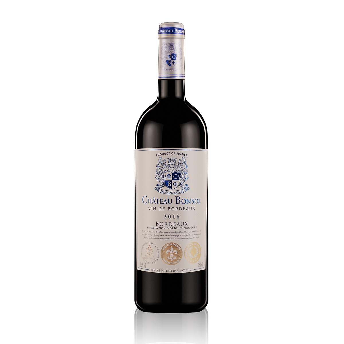 {Freeship 50K} Rượu Vang Đỏ Château Bonsol Bordeaux Appellation D'Origine Protégée 2018 - Nồng Độ 13.5%. [Không hộp]