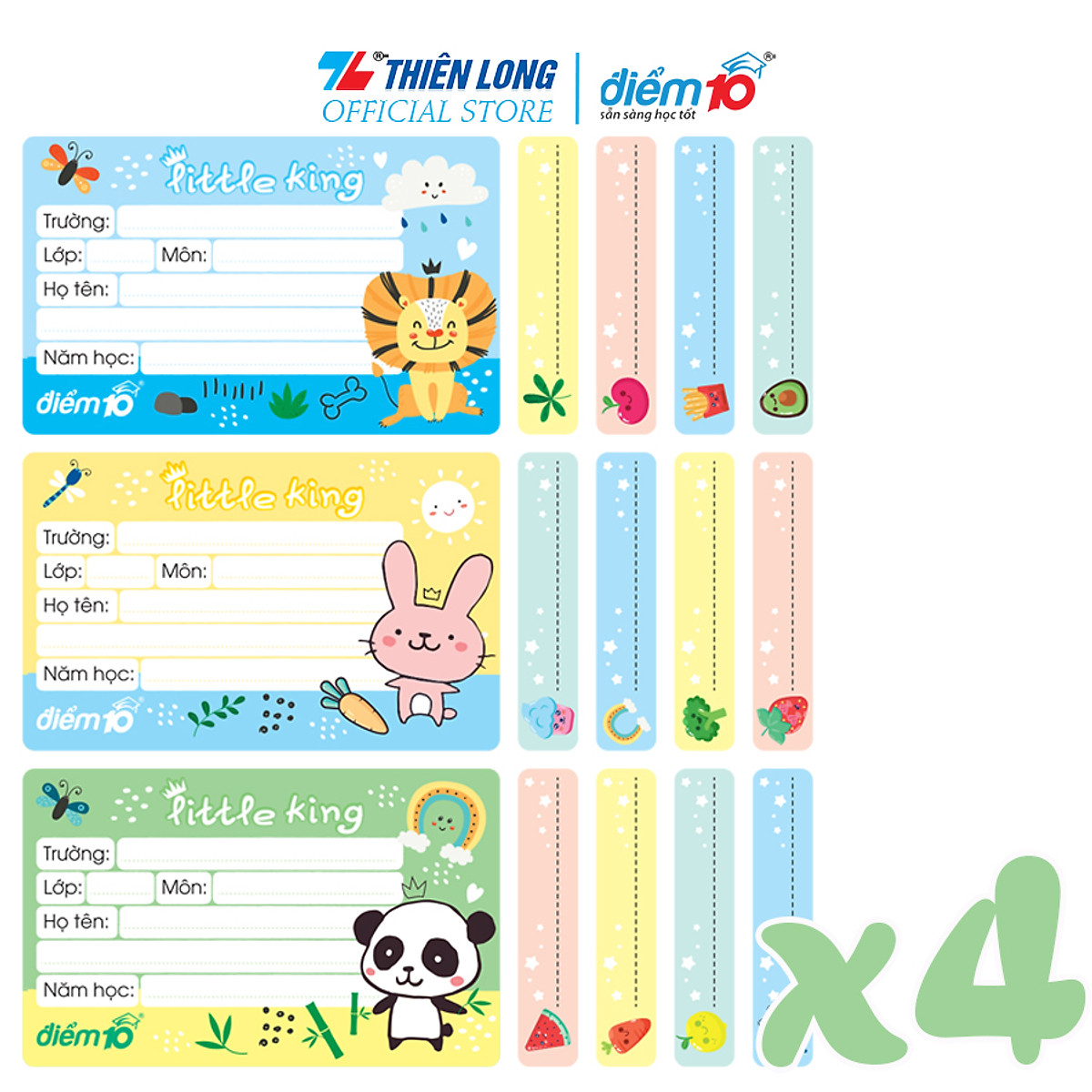 Nhãn vở Thiên Long Điểm 10 TP-NBL005