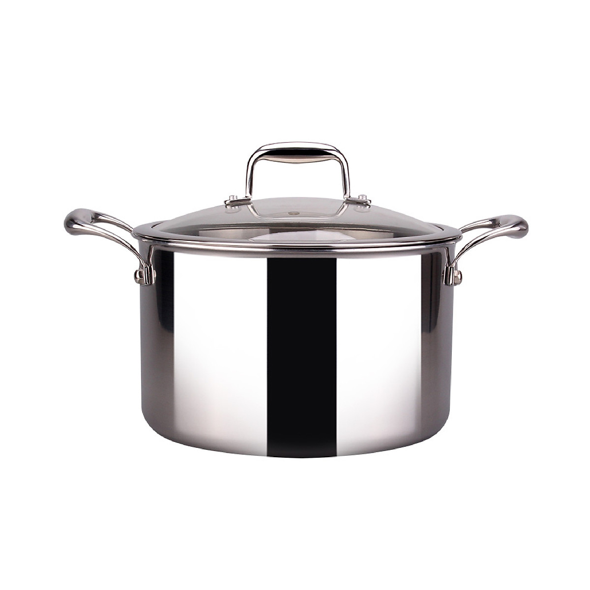 Bộ nồi Germatek Inox cao cấp 3 lớp nguyên khối Ruby GE-0308 Size 18, 20, 24cm