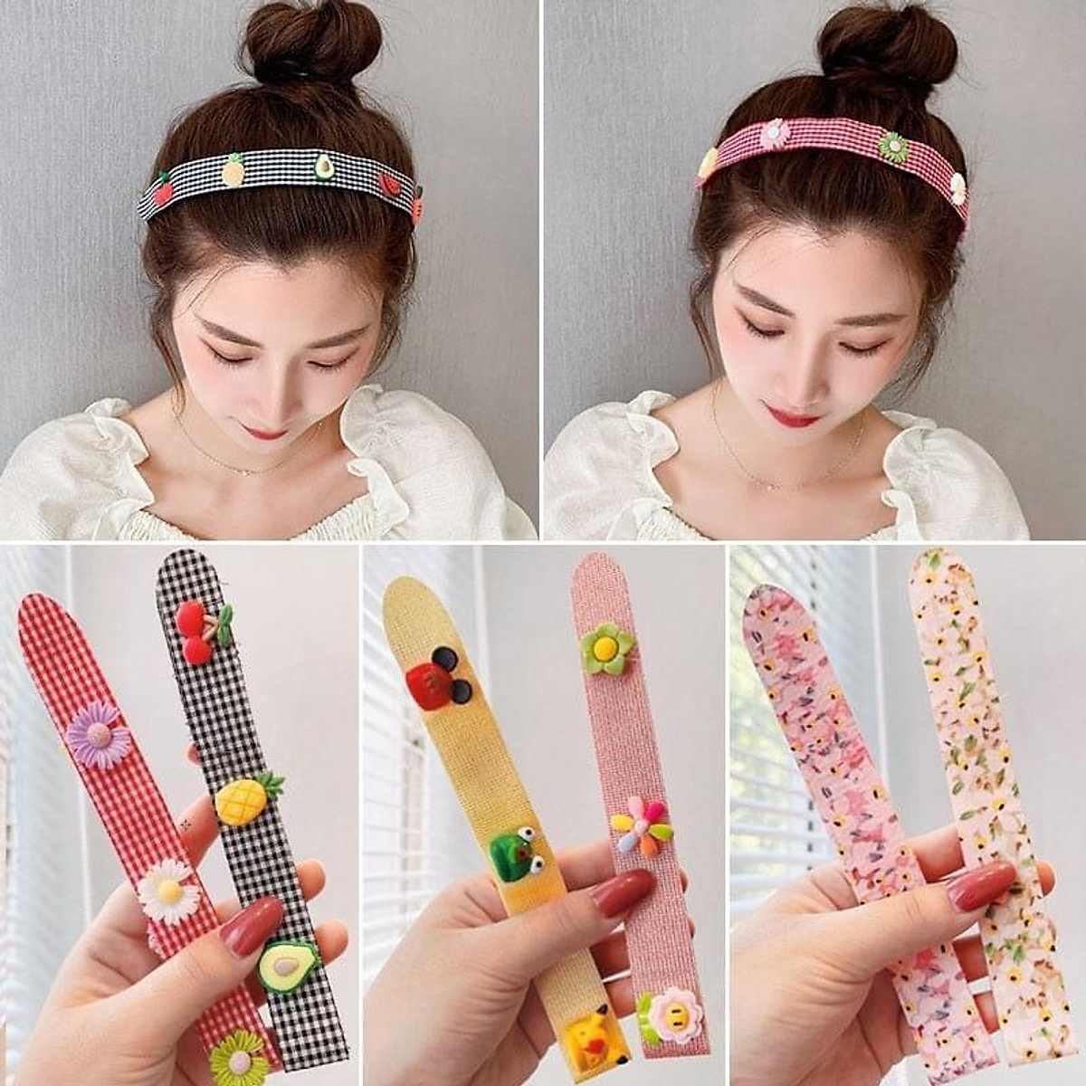 Bờm dán tóc, băng đô cài mái Hàn Quốc siêu xinh cho bé gái