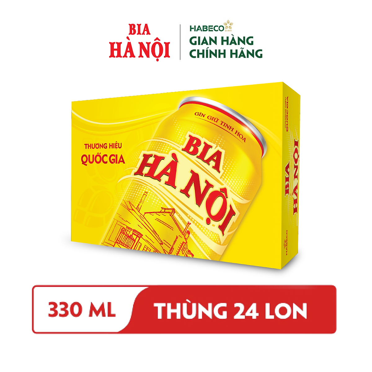 Bia Hà Nội - Thùng 24 lon 330ml