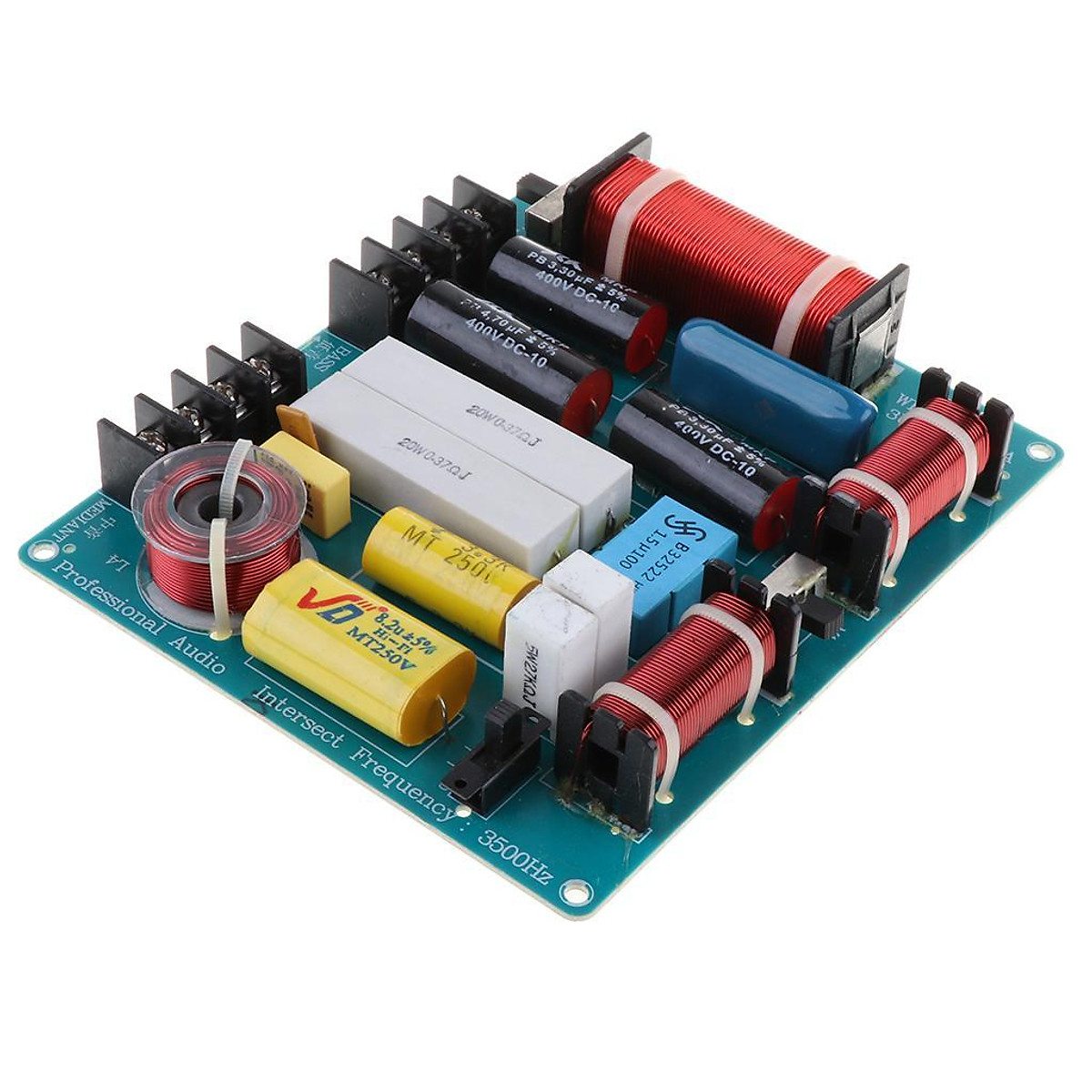 3 Way Speaker Crossover Frequency Divider Audio System with 4 Inductors
