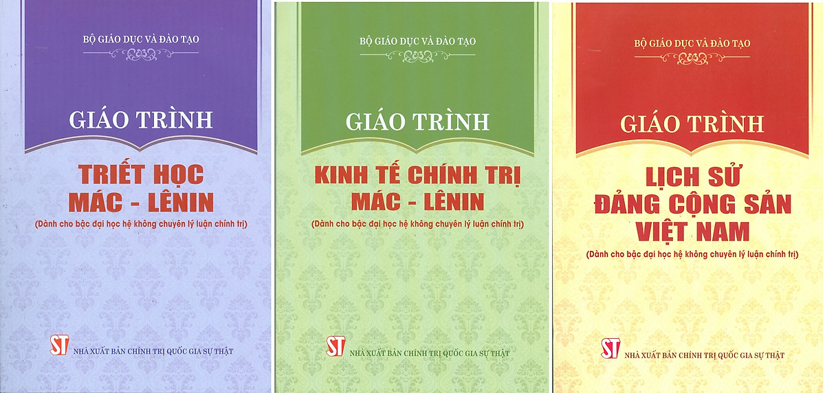 Combo 3 cuốn Giáo Trình Triết Học Mác – Lênin + Giáo Trình Kinh Tế Chính Trị Mác – Lênin + Giáo Trình Lịch Sử Đảng Cộng Sản Việt Nam (Dành Cho Bậc Đại Học Hệ Không Chuyên Lý Luận Chính Trị) - Bộ mới năm 2021