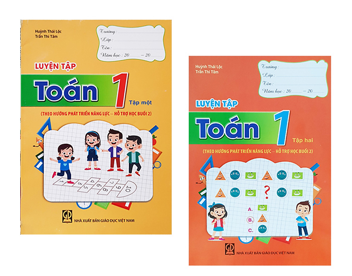 Bộ sách Luyện tập Toán 1, Tập một, hai (Theo hướng phát triển năng lực - Hỗ trợ học buổi 2