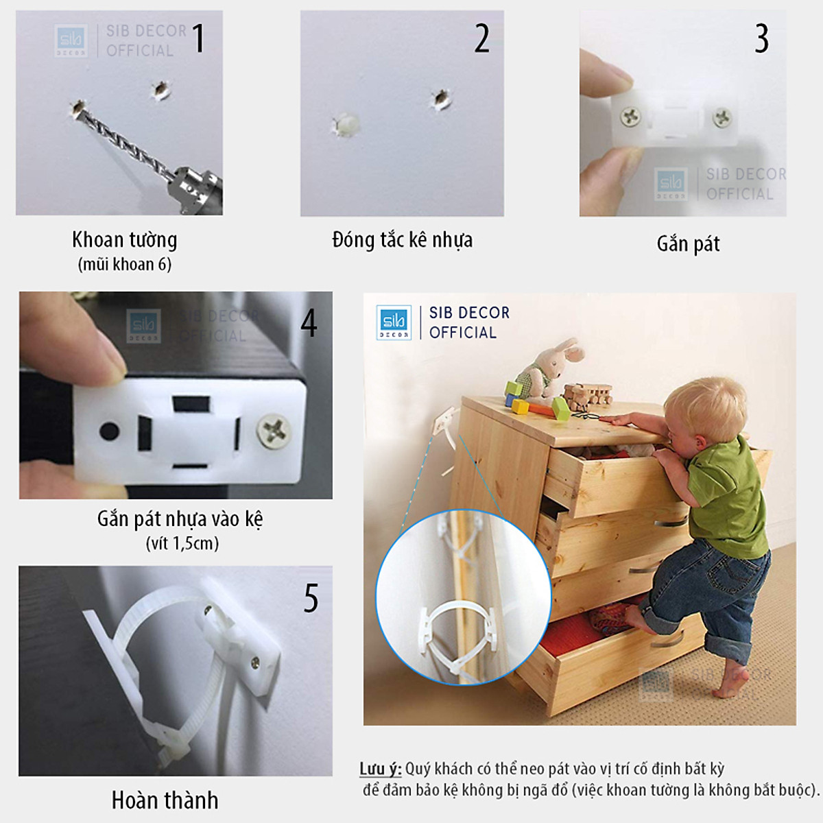 Kệ Sách Gỗ 5 Tầng Cao 155cm, Thiết Kế Cách Điều Hiện Đại Thương Hiệu SIB Decor KSG11
