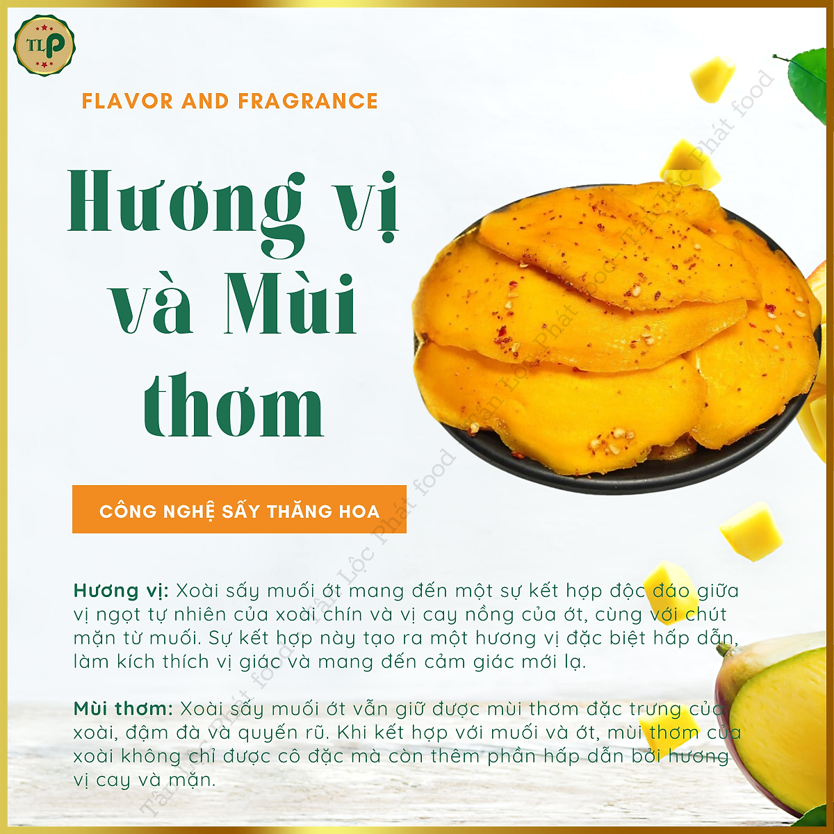 XOÀI SẤY MUỐI ỚT TÂN LỘC PHÁT ÍT ĐƯỜNG CHUA CAY
