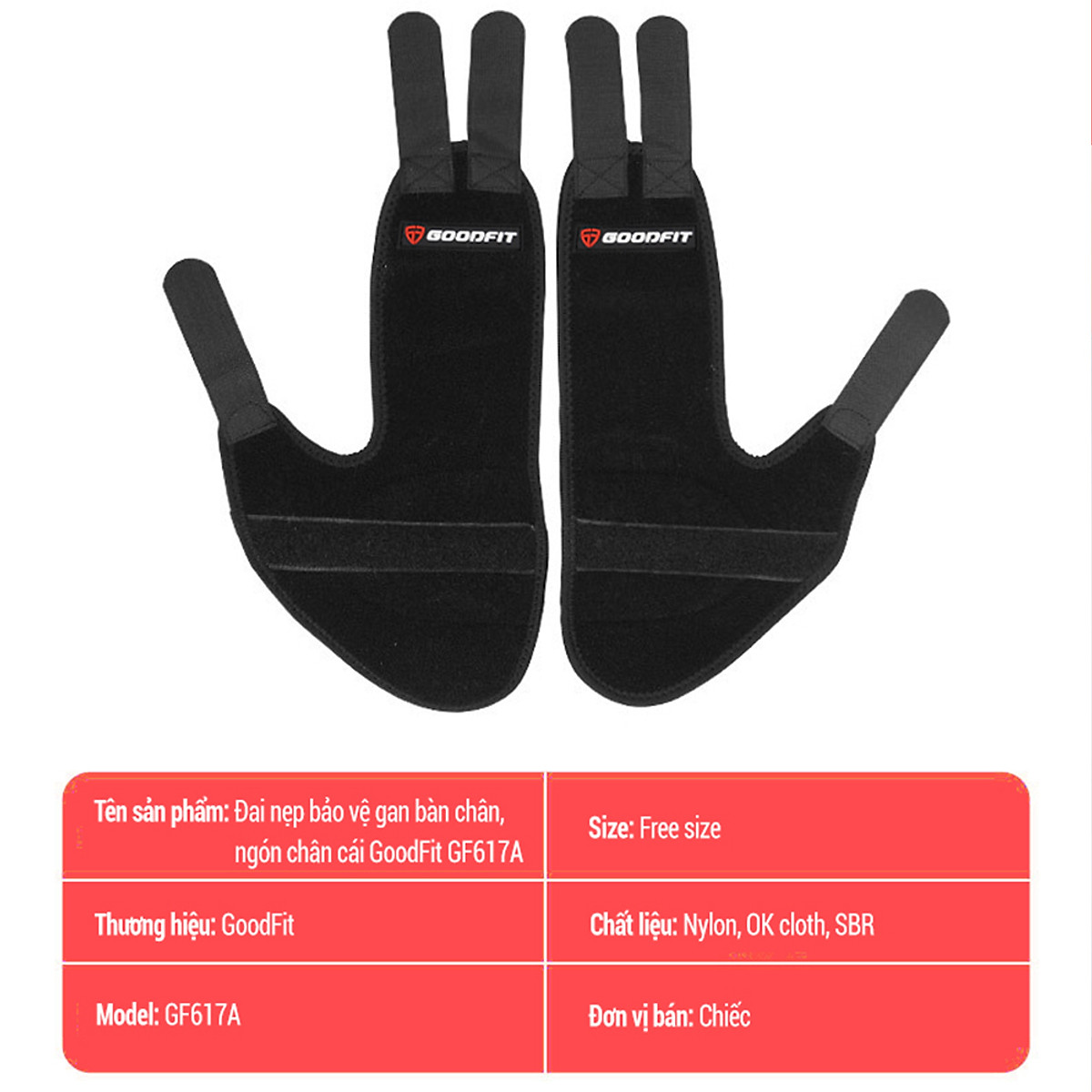 Nẹp ngón chân cái, nẹp bàn chân hỗ trợ định hình ngón chân GoodFit GF617A