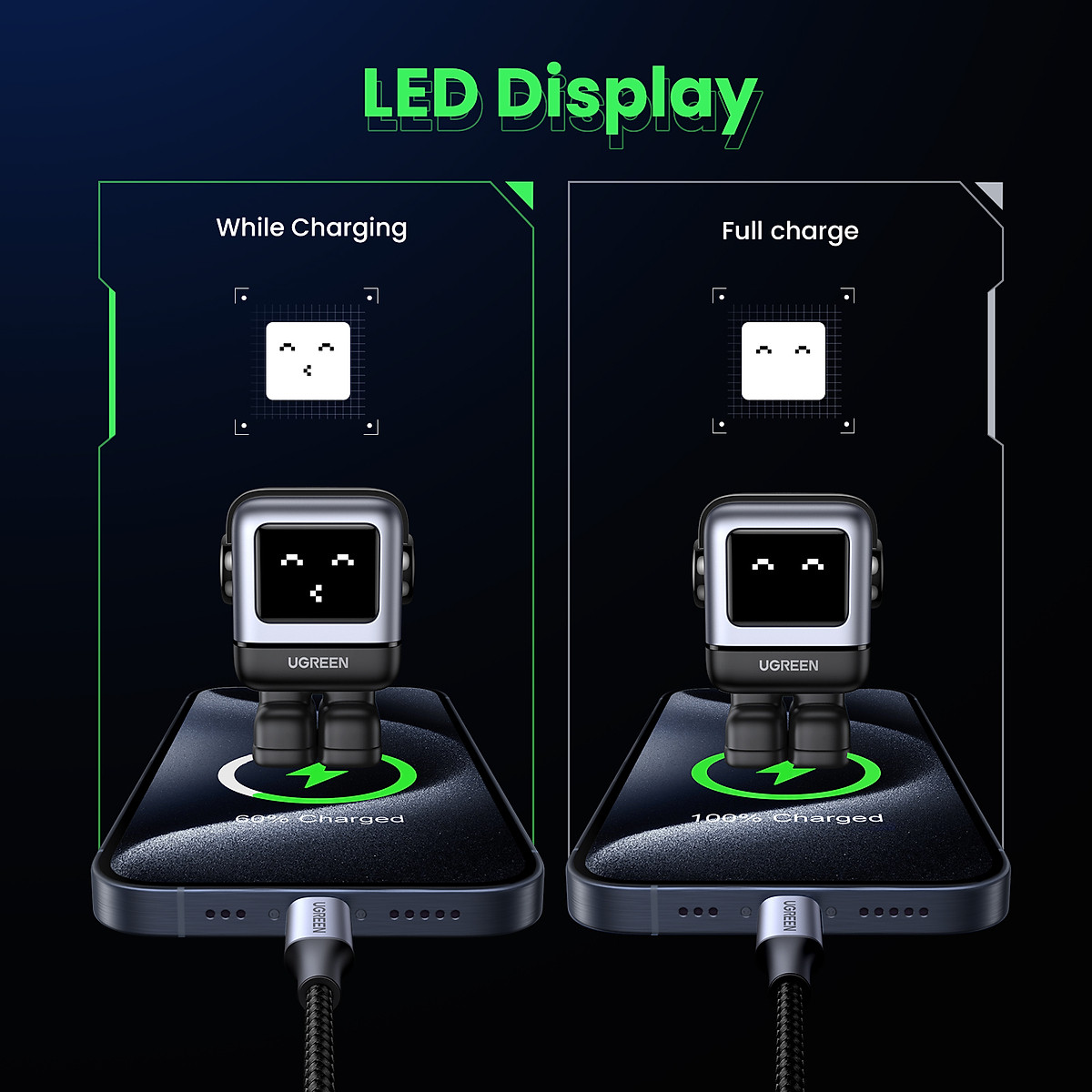 Củ sạc nhanh Robot GaN Nexode Mini 30W Ugreen CD359 , 65W Ugreen CD244 | Tương thích Apple, Samsung , Xiaomi | Bảo hành 18 tháng - Hàng Chính Hãng