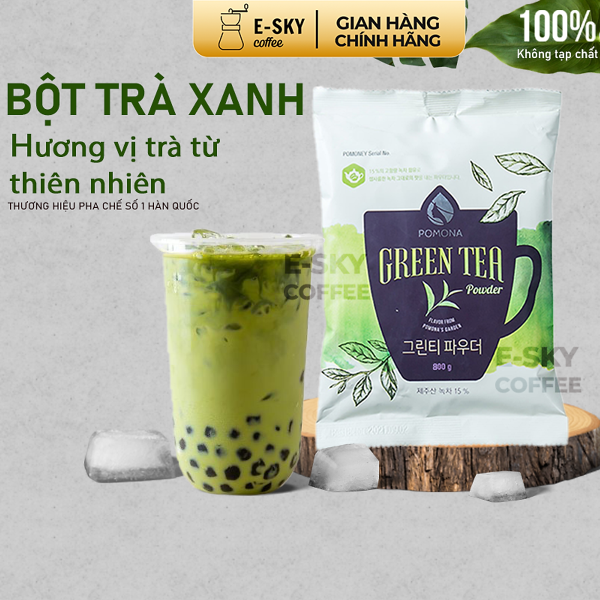 Bột Trà Xanh Pomona Green Tea Powder Nguyên Liệu Pha Chế Cà Phê ...