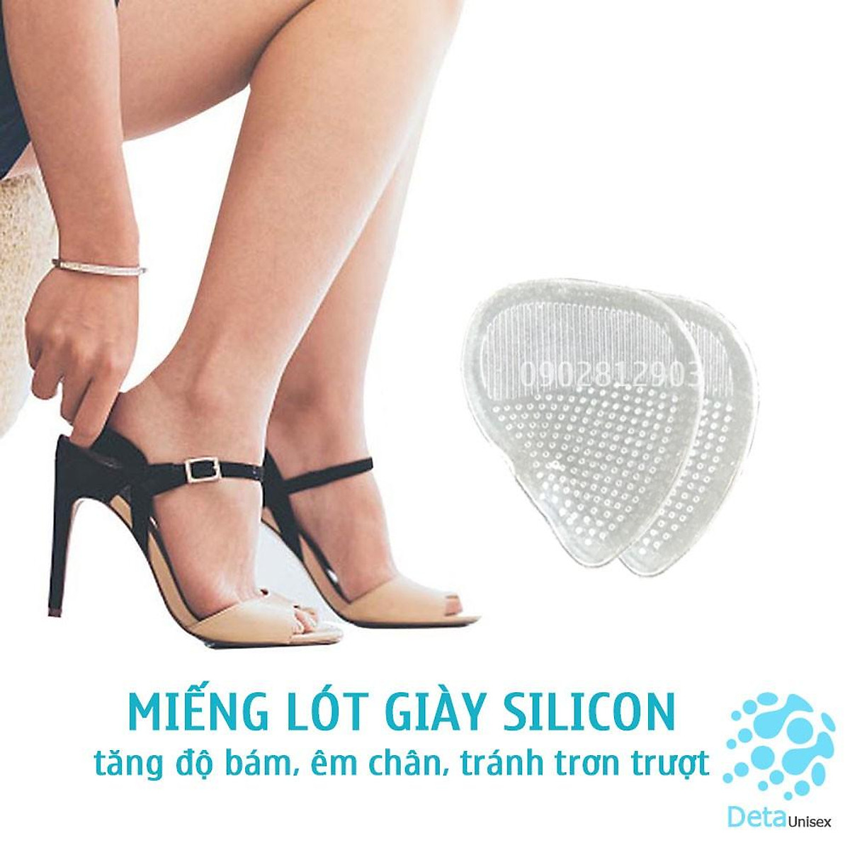 Bộ combo 6 Miếng lót giày silicon nữ êm chân giúp khắc phục rộng size giày cao gót