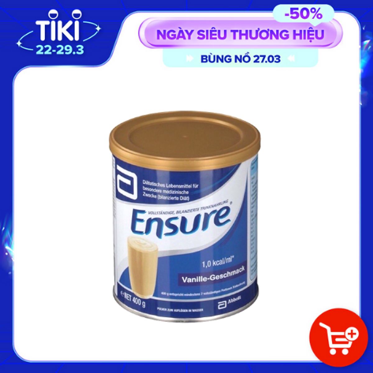 Sữa bột Ensure Powder Vanille-Geschmask 400g - Nhập khẩu Đức