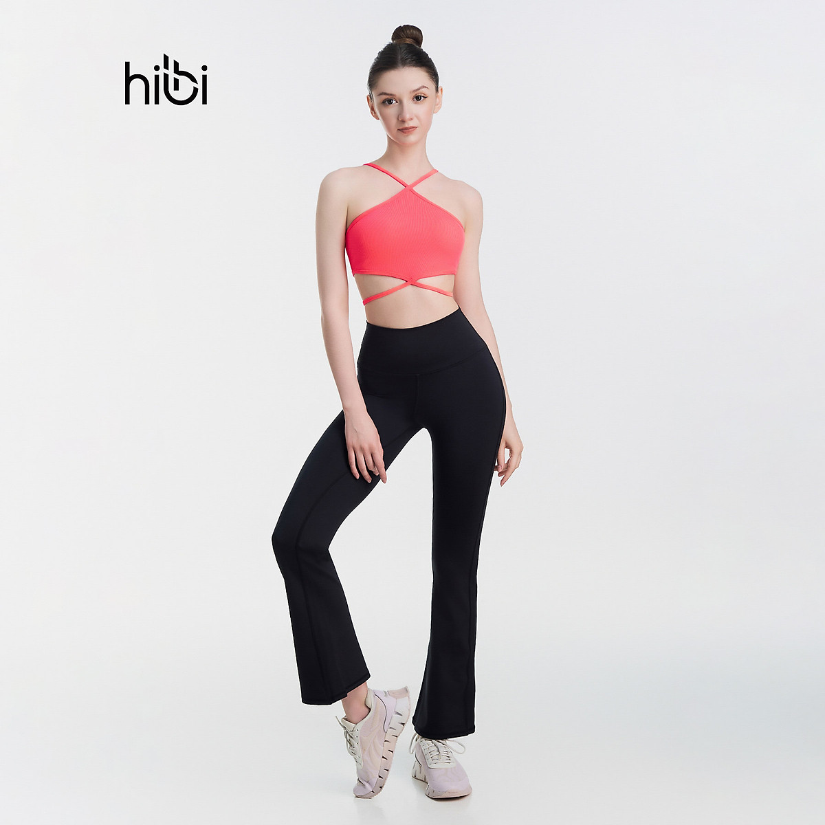 Quần Ống Loe Tập Yoga Gym Hibi Sports QD317 Lưng Cao Tôn Dáng, Chất Vải Cao Cấp