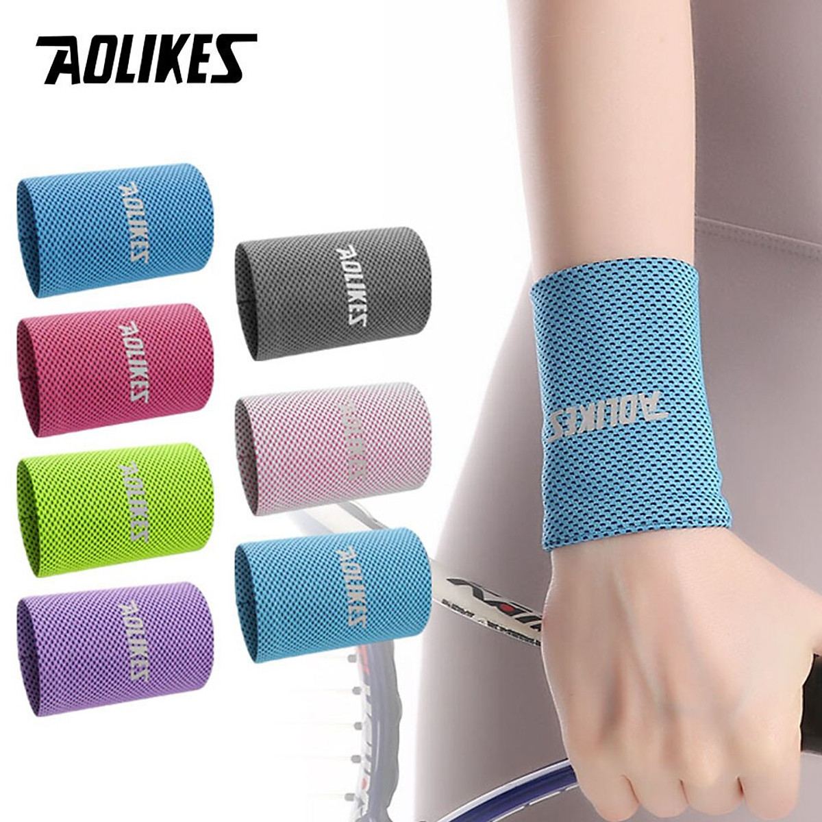 Băng đeo cổ tay thể thao AOLIKES A-7931 mềm mại mát mẻ Cool sports wristband