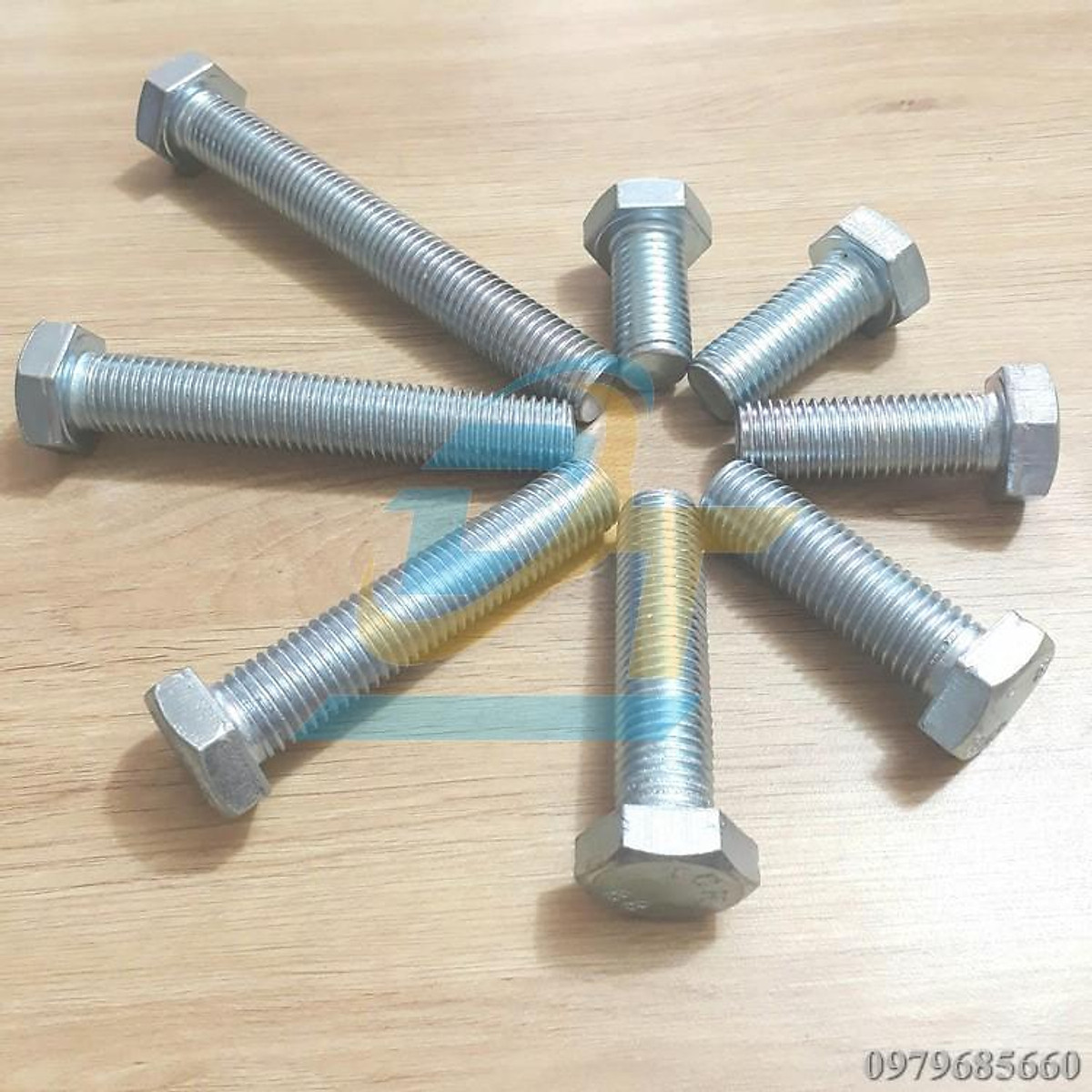 Mua Set 5 bộ bulong + con tán mạ kẽm M20