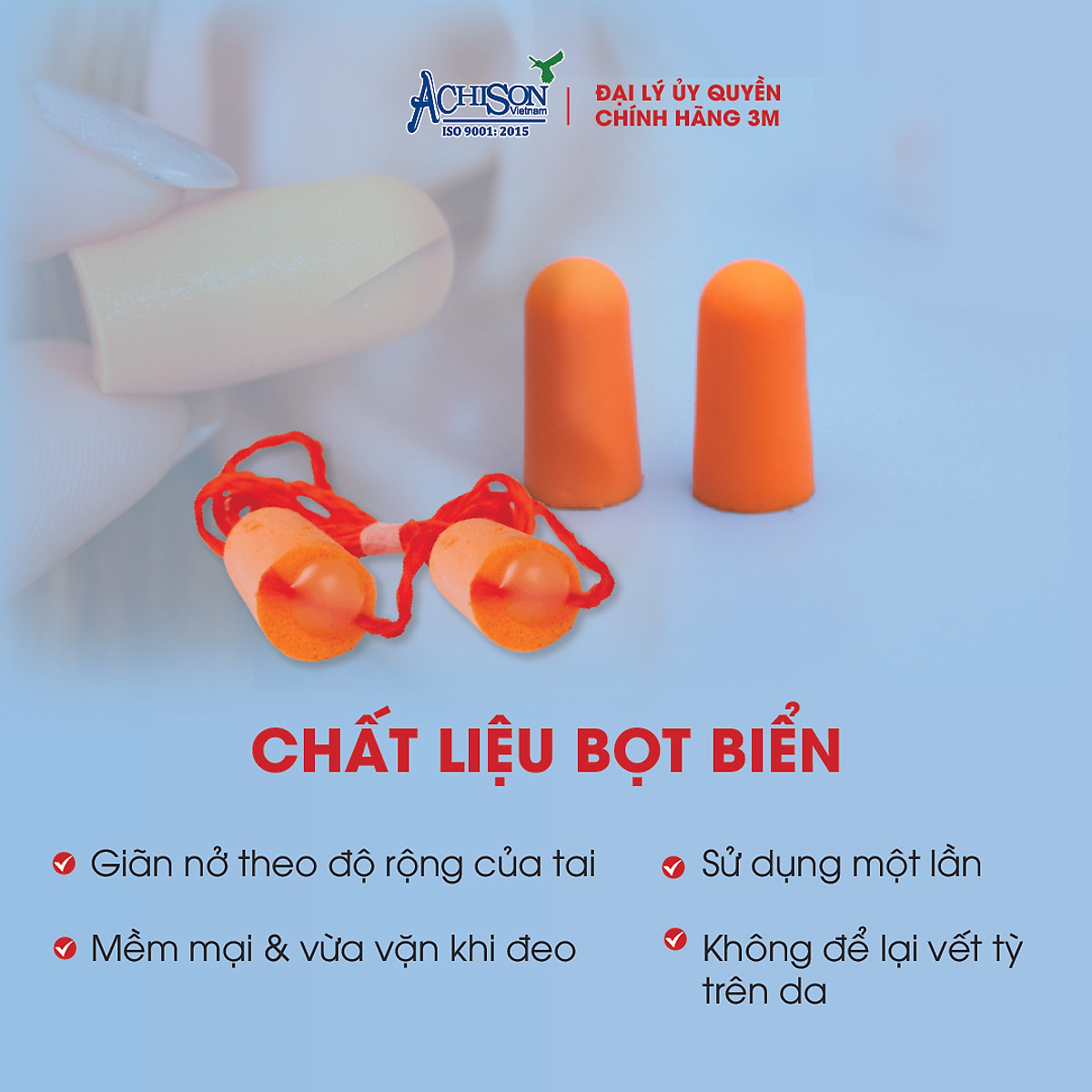 Combo 5 Cặp Nút Tai Chống Ồn 3M 1110/1100 - Giảm ồn khi ngủ, làm việc, đi máy bay
