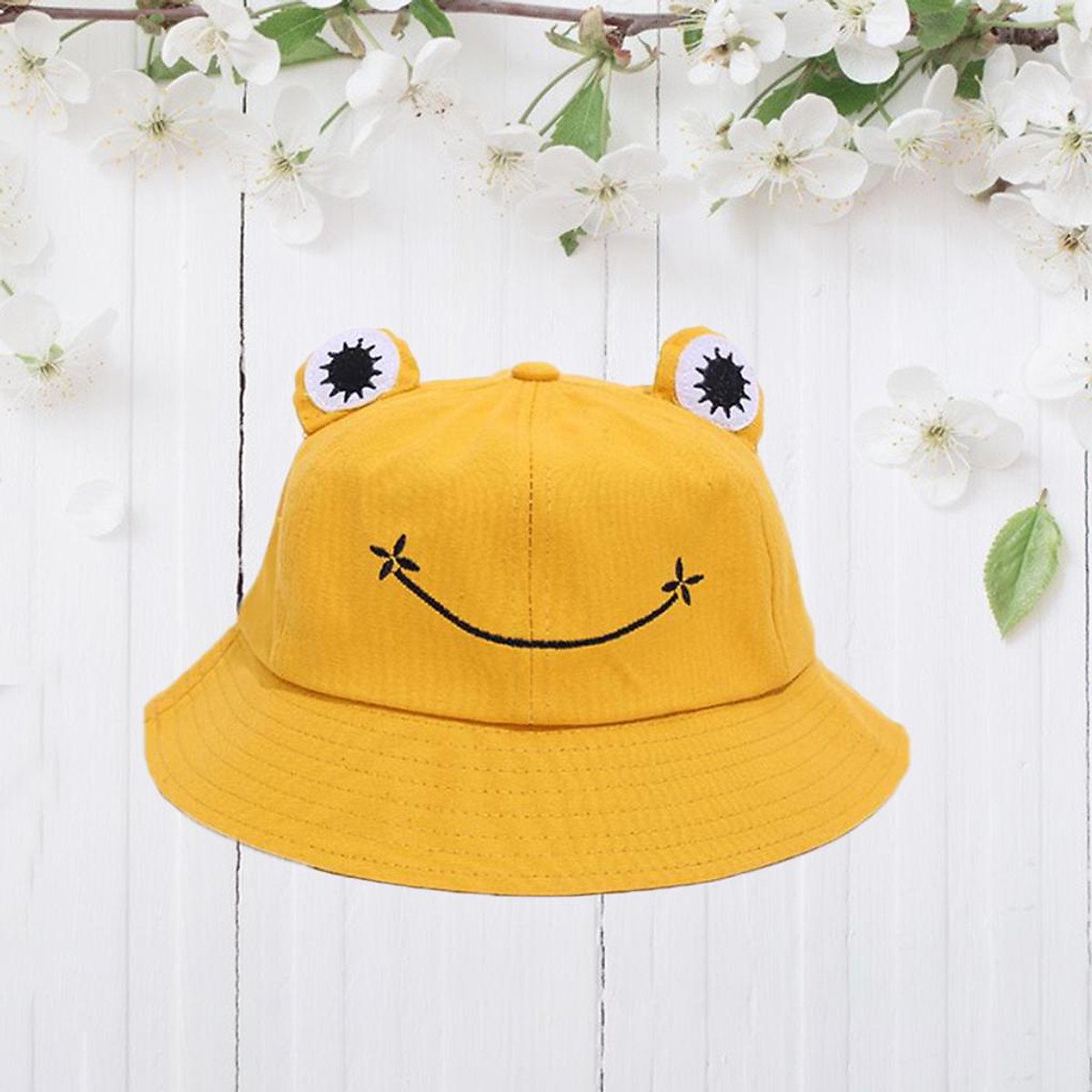 Mua Cartoon Frog Bucket Hat Summer Beach Travel Sun Hat for Kids Adult Yellow M - Khaki S tại Magideal2 Mua Cartoon Frog Bucket Hat Summer Beach Travel Sun Hat for Kids Adult Yellow M - Khaki S tại Magideal2