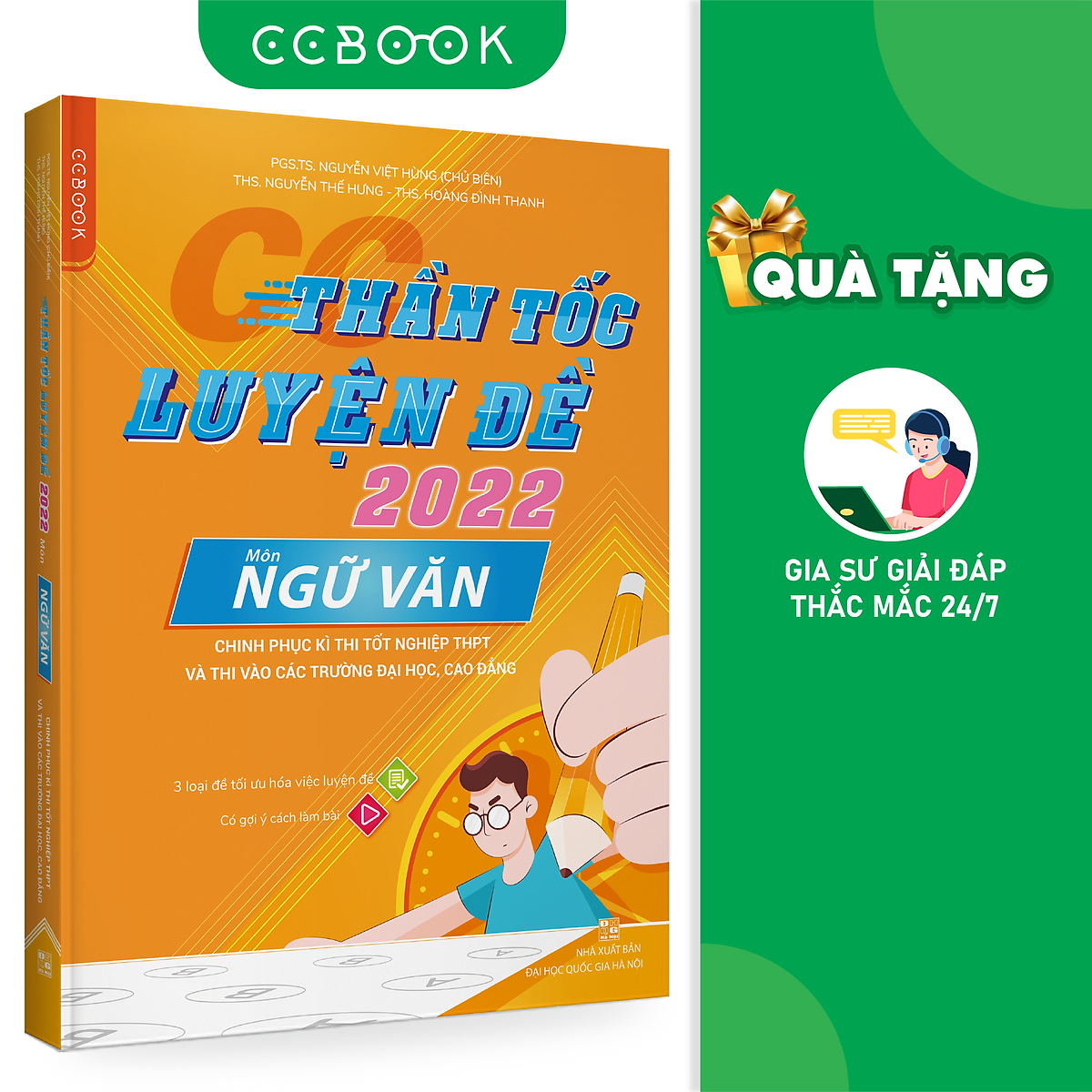 Sách - CC Thần tốc luyện đề 2022 môn Ngữ văn - Ôn thi tốt nghiệp THPT - Luyện thi đại học - Chính hãng CCbook