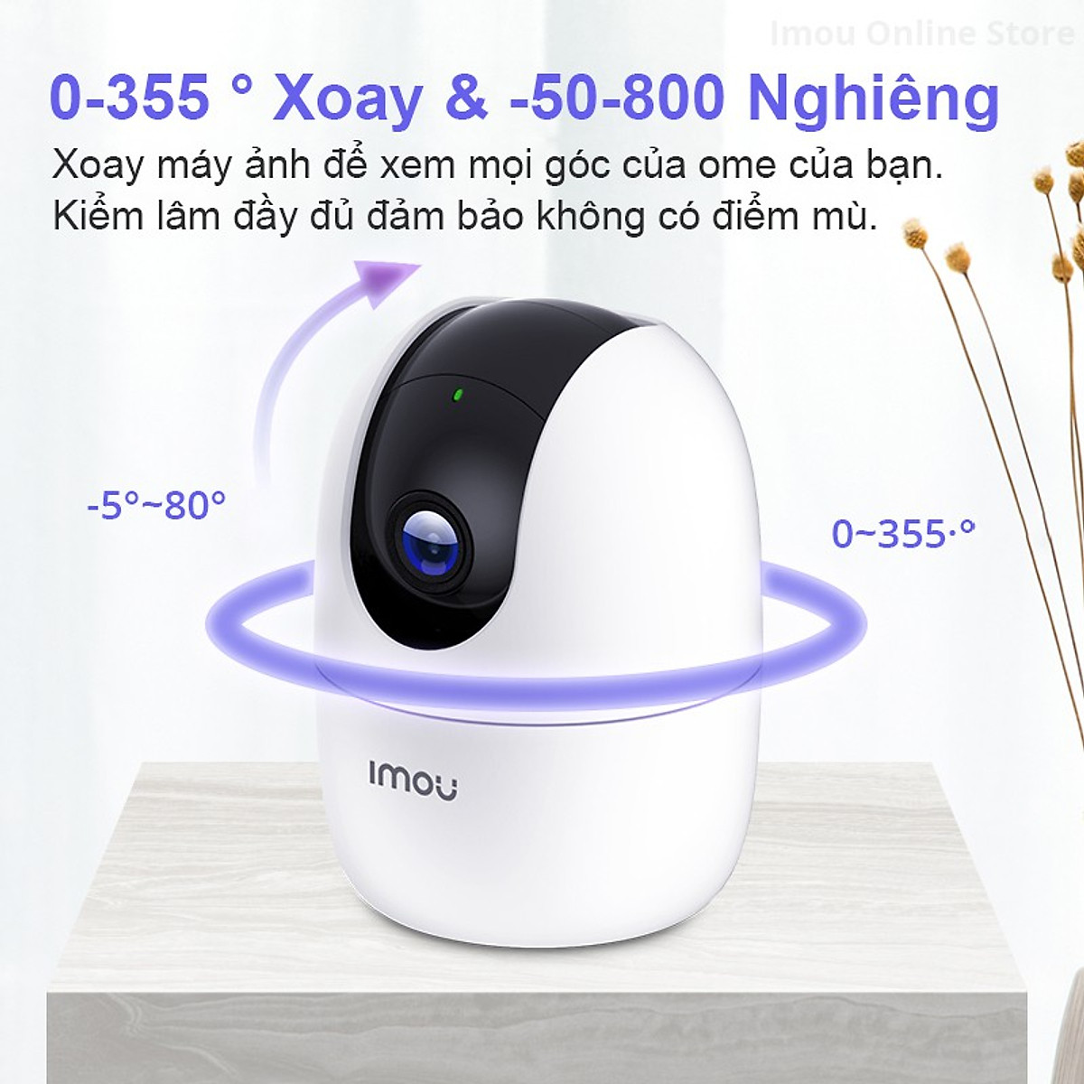 Camera IMOU wifi A22EP 1080P 2M xoay 360 độ đàm thoại 2 chiều - Hàng chính hãng