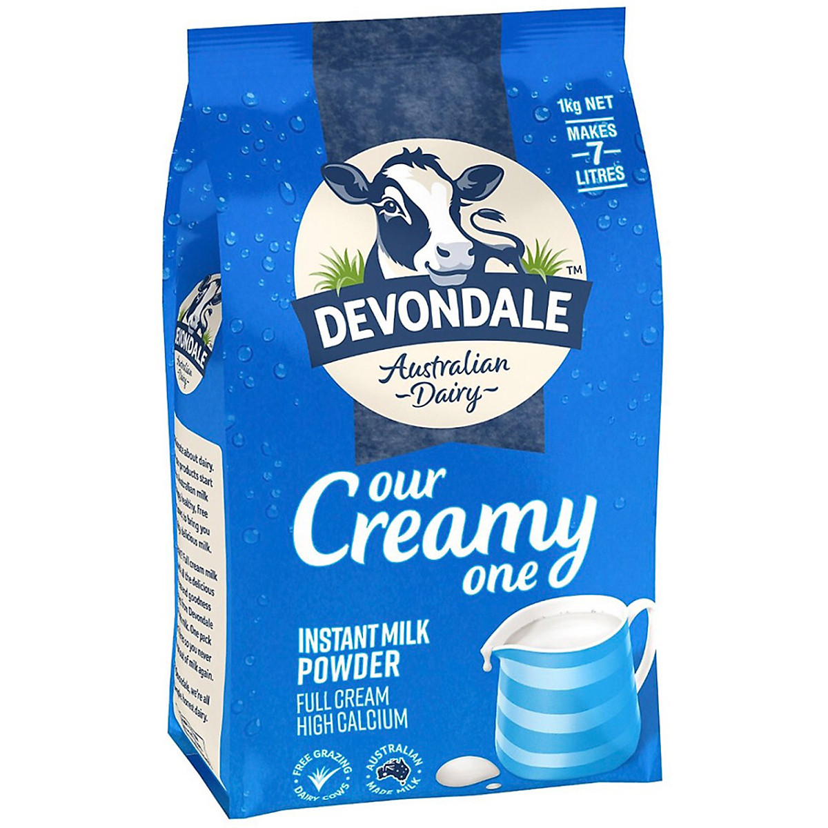 Thùng 8 Bịch Sữa Bột Full Cream Devondale (1Kg / Túi)