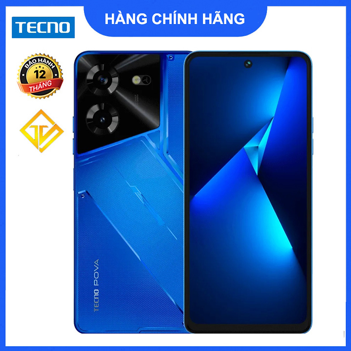 Điện thoại Tecno POVA 5 (8GB+8GB/128GB) RAM mở rộng 16GB | Pin 6000 mAh | Màn 120Hz - Sạc nhanh 45W - Hàng Chính Hãng