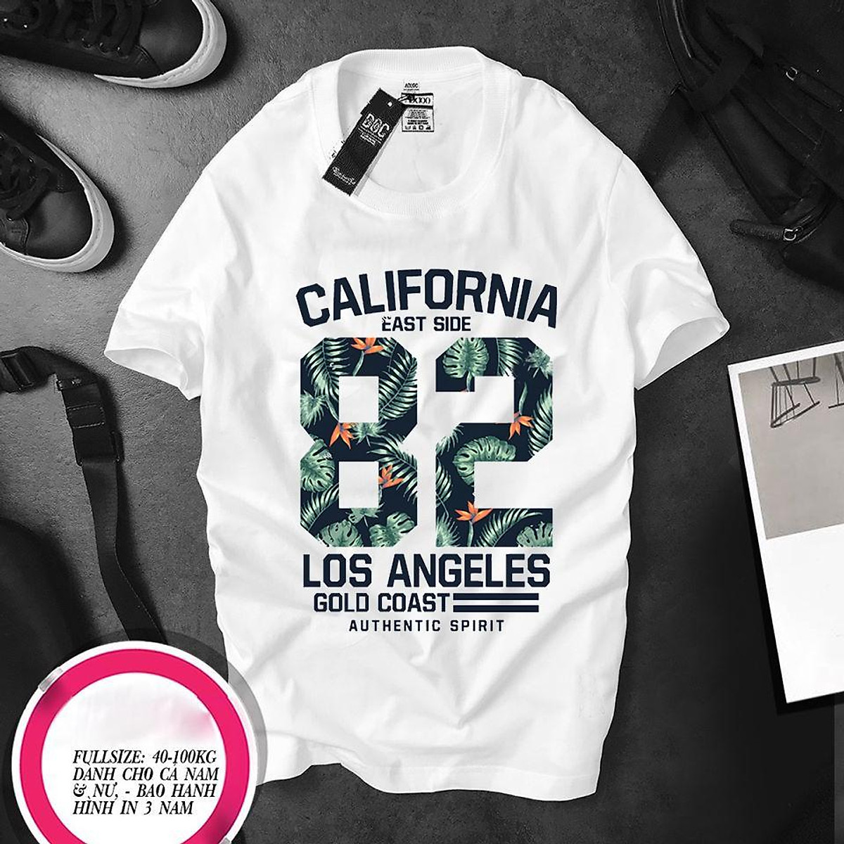 Mua Áo Thun Tay Ngắn Nam Nữ Cổ Tròn CALIFORNIA 82 LOS ANGELES Cực Đẹp AT54 Mua Áo Thun Tay Ngắn Nam Nữ Cổ Tròn California 82 Los Angeles Cực Đẹp At54