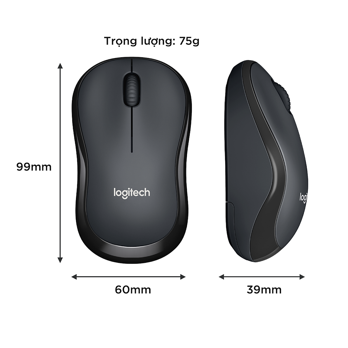 Chuột Không Dây Logitech M220 Silent Plus - Hàng Chính Hãng