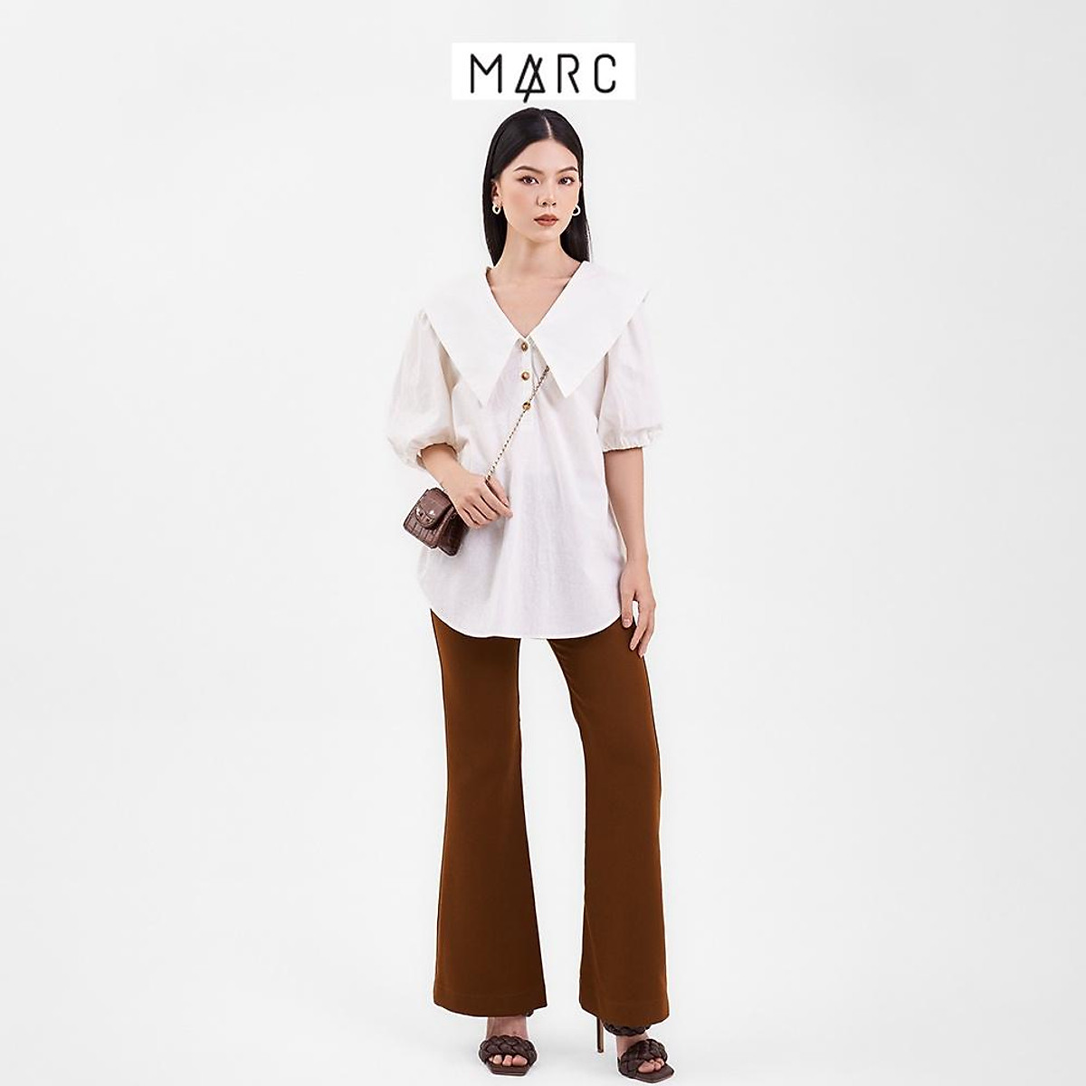 Quần ống loe nữ MARC FASHION lưng cao CBPH0430