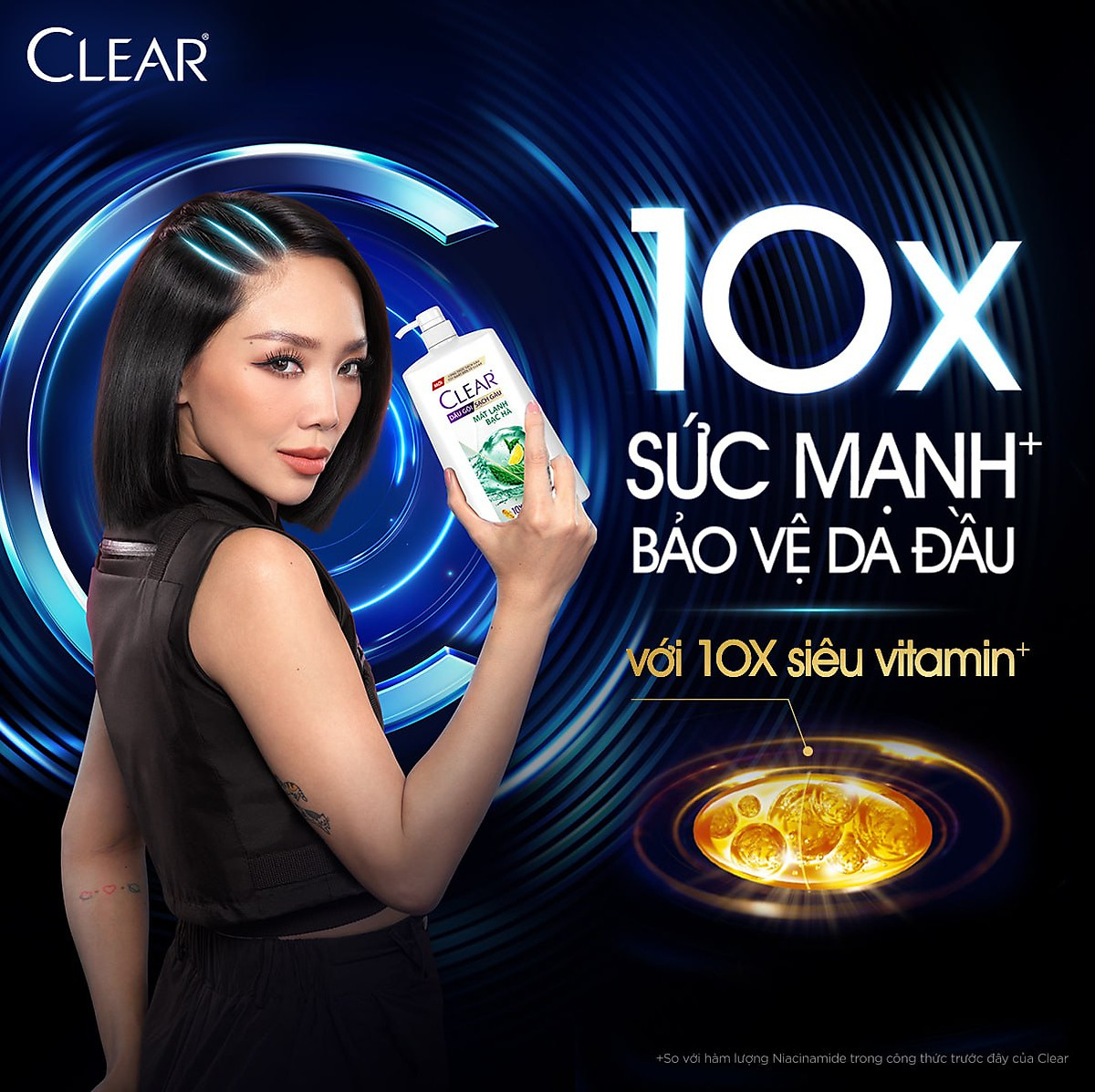 Dầu Gội Clear Sạch Gàu Dầu Gội Sạch Gàu Mát Lạnh Bạc Hà 3X Sức Mạnh Đánh Bay Gàu, Ngứa, Vi Khuẩn 1.4kg