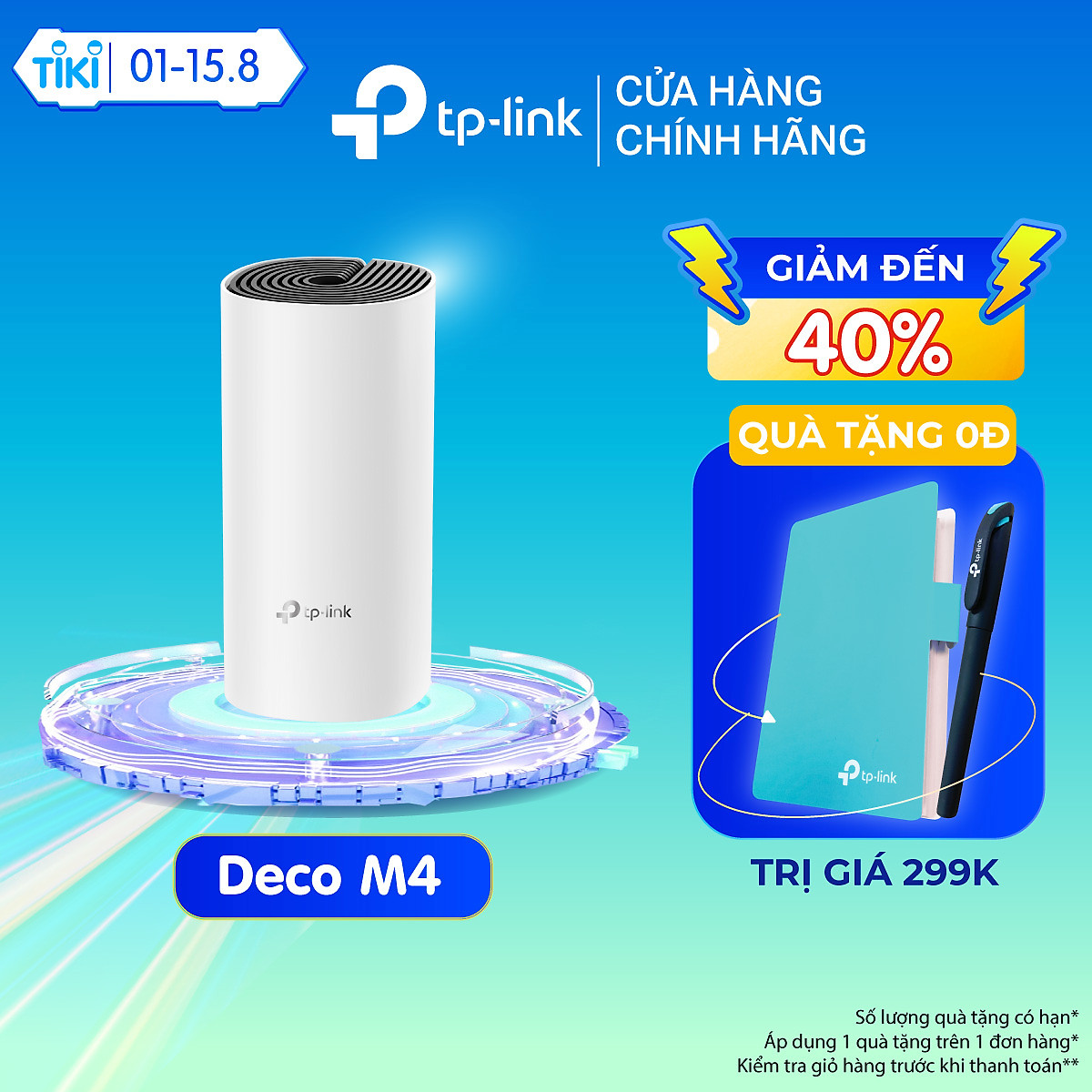 Bộ Phát Wifi Mesh TP-Link Deco M4 AC1200 MU-MIMO (1-pack) - Hàng Chính Hãng